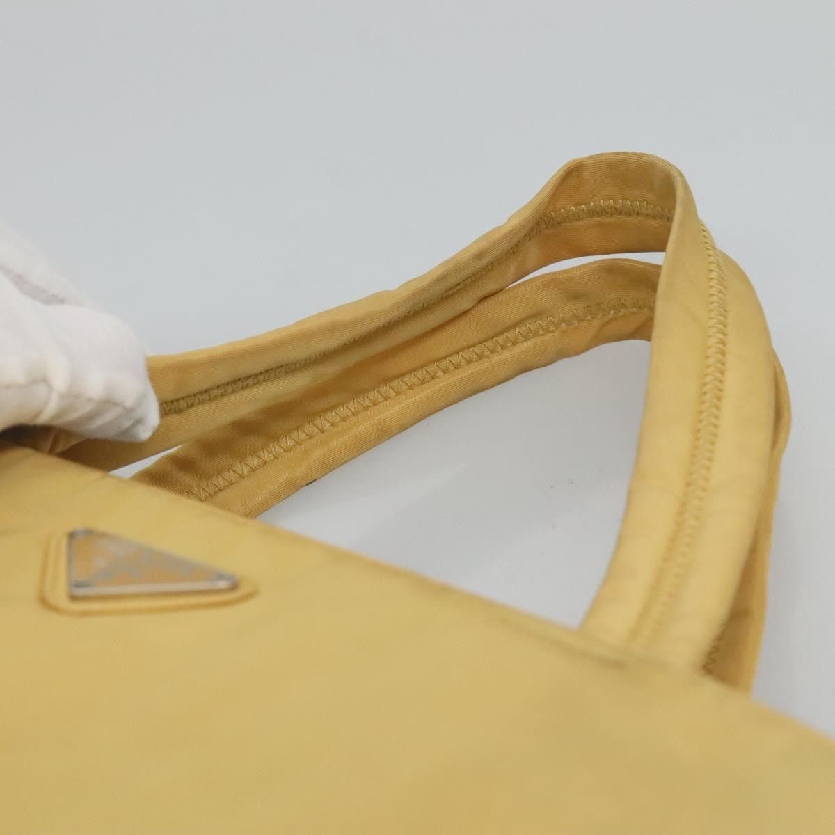 Prada PRADA Hand Bag Nylon Yellow Silver Size ONE SIZE - 8 Thumbnail