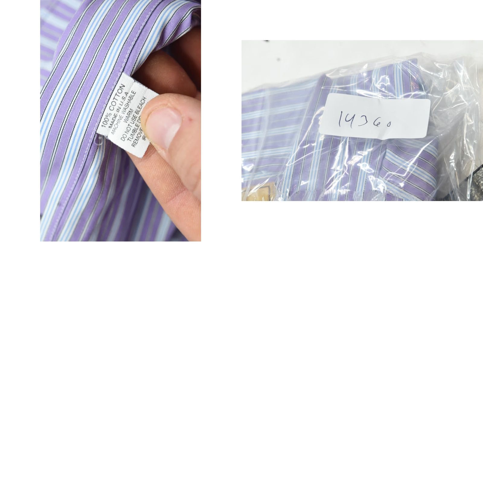 Paul Stuart Paul Stuart Shirt Mens 17.5 Purple Blue Striped Cotton Long Sleeve Button-Up Shirt Size US XXL / EU 58 / 5 - 9 Thumbnail