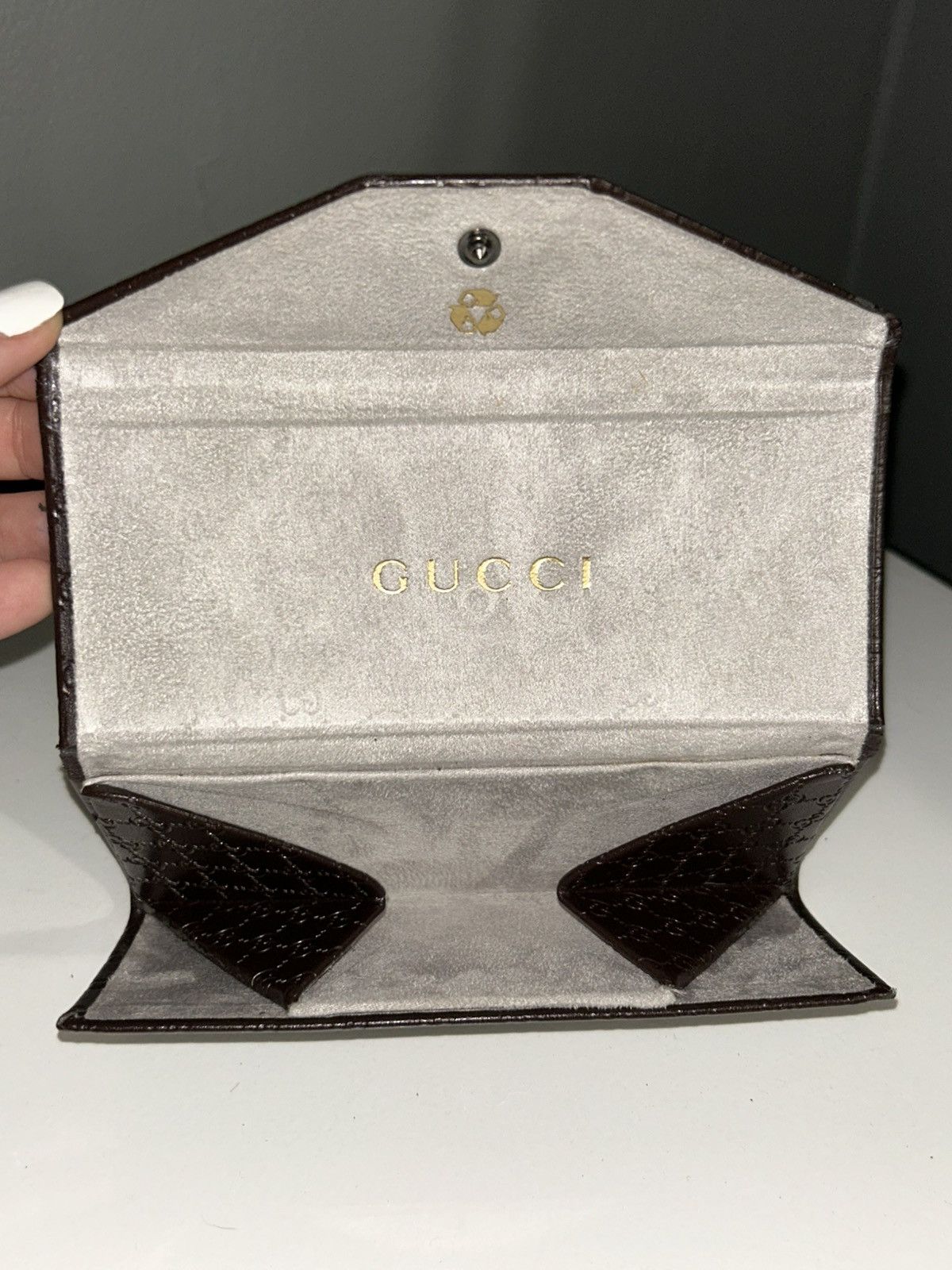 Gucci Gucci Guccissima Chocolate Brown Sunglasses Case Cardholder Size ONE SIZE - 6 Thumbnail
