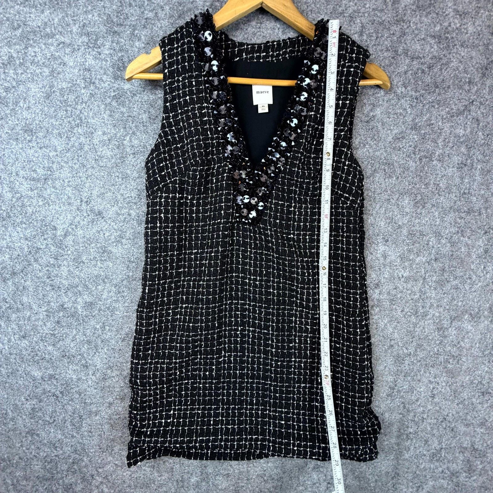 Anthropologie Anthropologie Maeve Dress XS Black Sequin Old Money Academia Size XS / US 0-2 / IT 36-38 - 5 Thumbnail