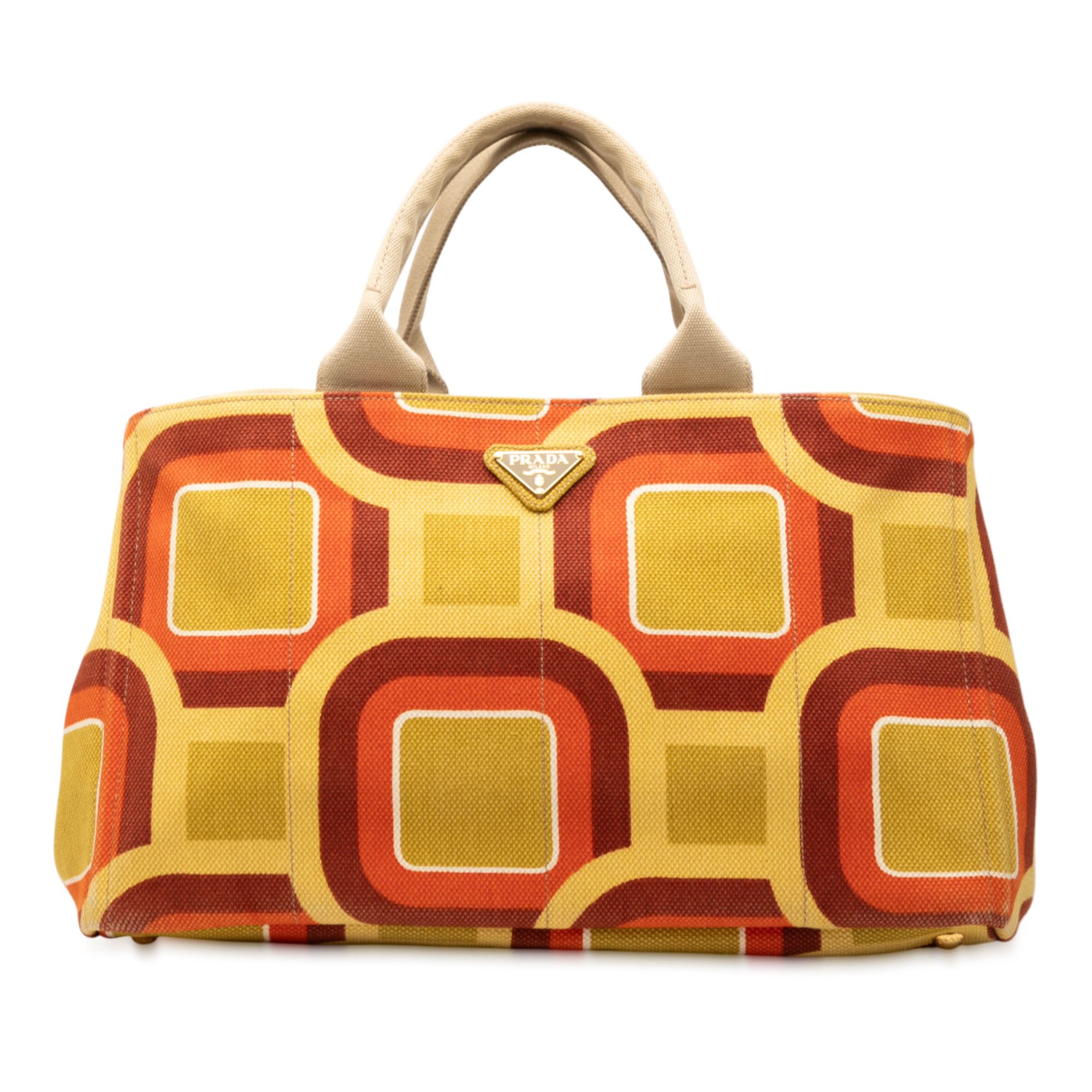 Prada Prada Large Printed Canvas Canapa Soho Satchel Size ONE SIZE - 1 Thumbnail
