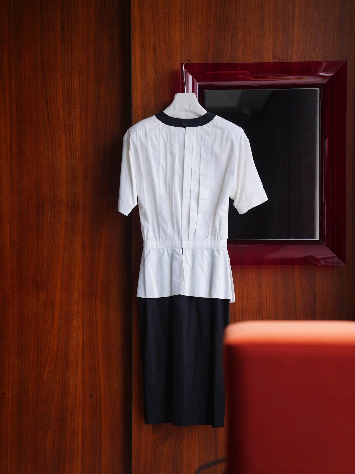 Chanel Chanel 1986/87 Runway Karl Lagerfeld Black&White Cotton Dress Size M / US 6-8 / IT 42-44 - 3 Thumbnail