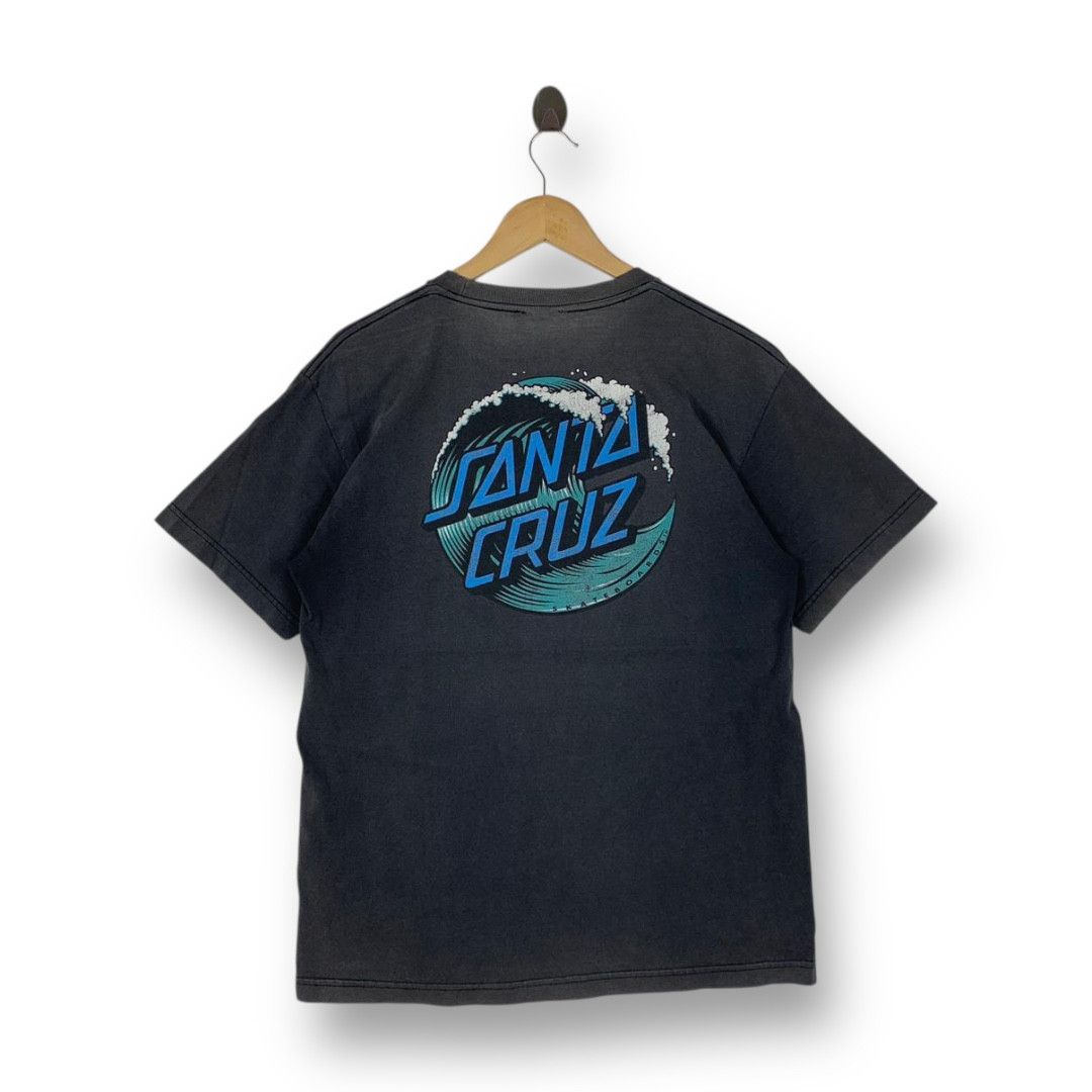 Santa Cruz Skateboards Vintage Santa Cruz "Wave Dot" Faded Skate Tee Size US M / EU 48-50 / 2 - 1 Thumbnail