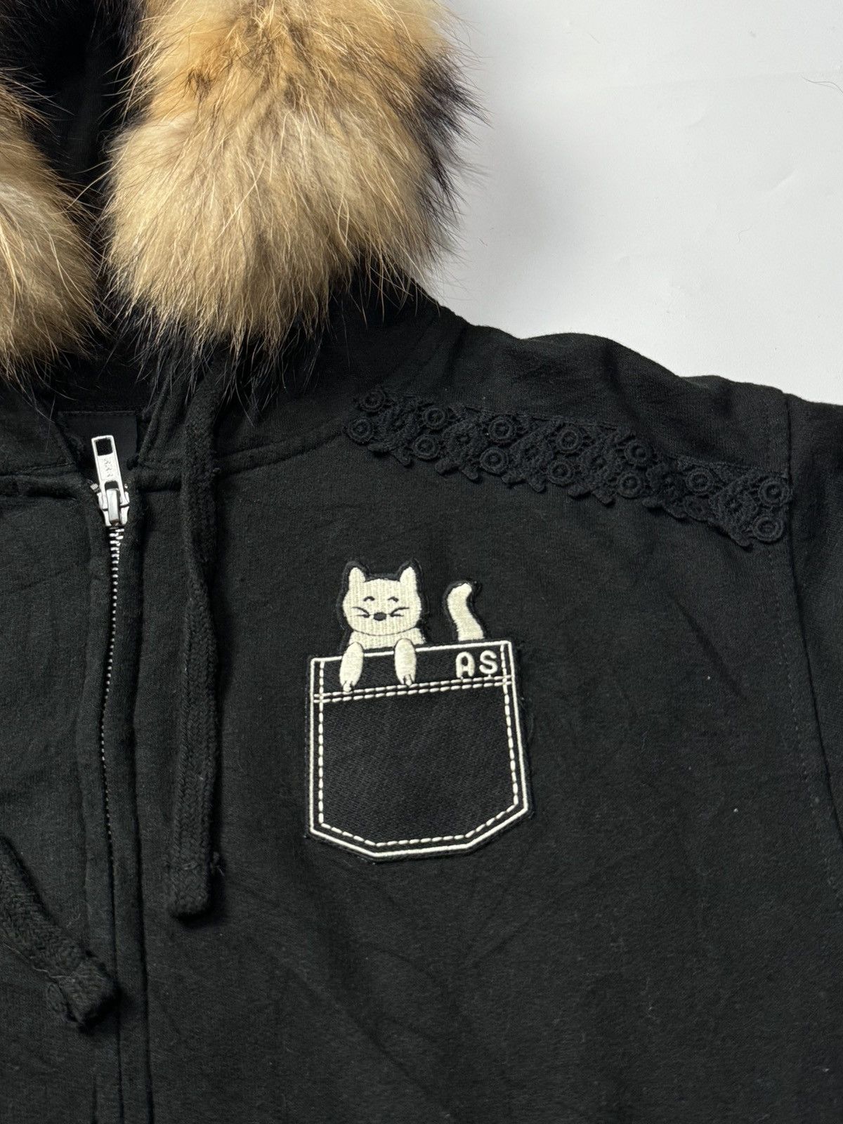 Japanese Brand Fur Hoodie Anna Sui Black Archive Style Ifsix Lgb Size US M / EU 48-50 / 2 - 5 Thumbnail