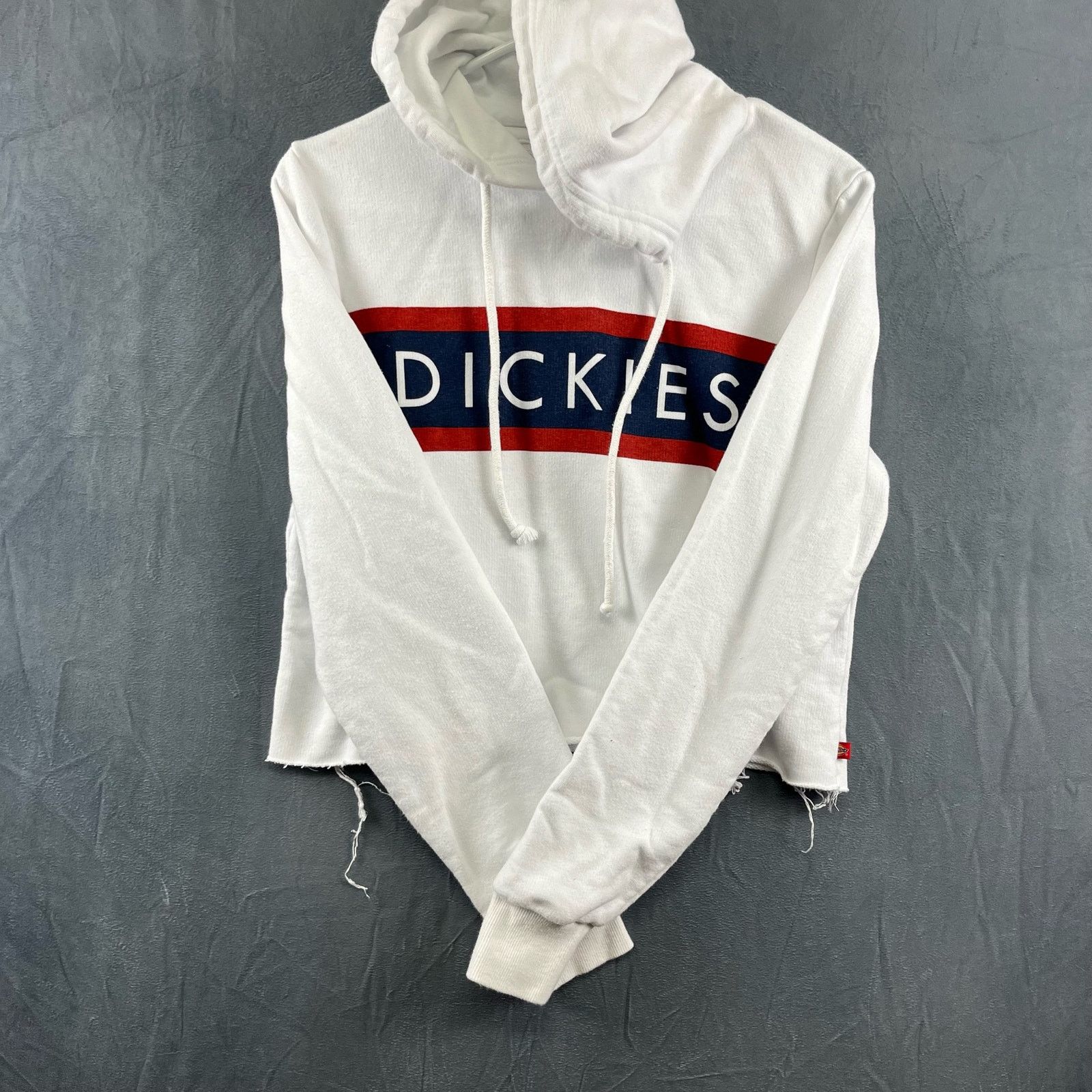 Dickies Dickies Raw Hem Crop Top Hoodie Sweatshirt Logo Skater Size M / US 6-8 / IT 42-44 - 5 Thumbnail