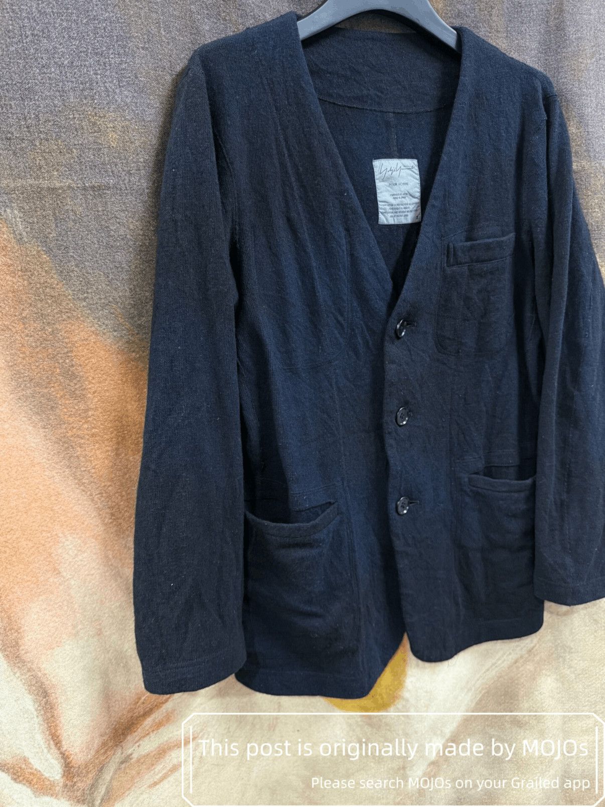Yohji Yamamoto Sz 2 Yohji Yamamoto Pour Homme Knitwear Cardigan Pockets Size US M / EU 48-50 / 2 - 5 Thumbnail