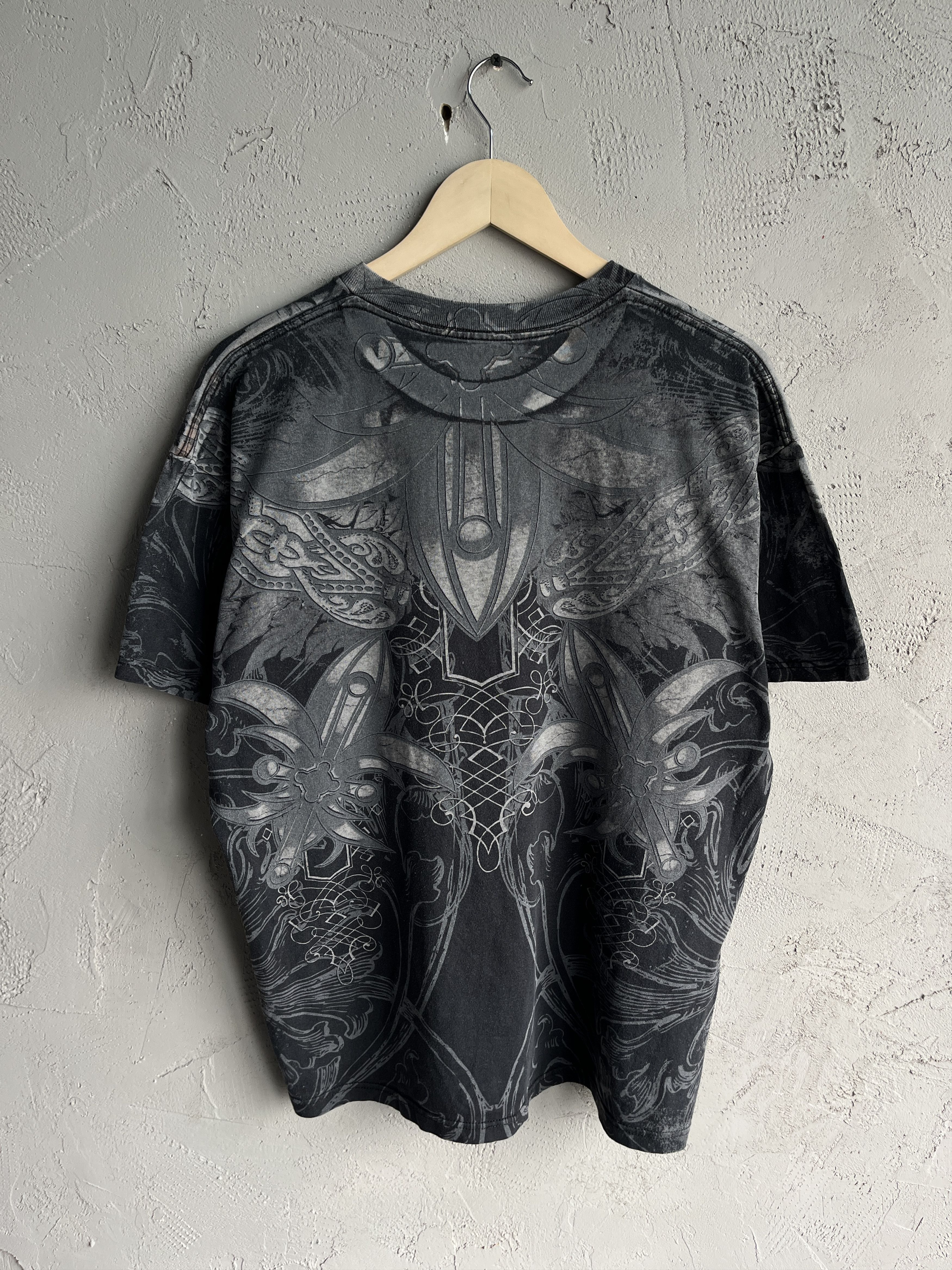 Affliction × Vintage Vintage Chemistry Redemption Skull Wing Cyber Y2K T Shirt Size US XL / EU 56 / 4 - 5 Thumbnail