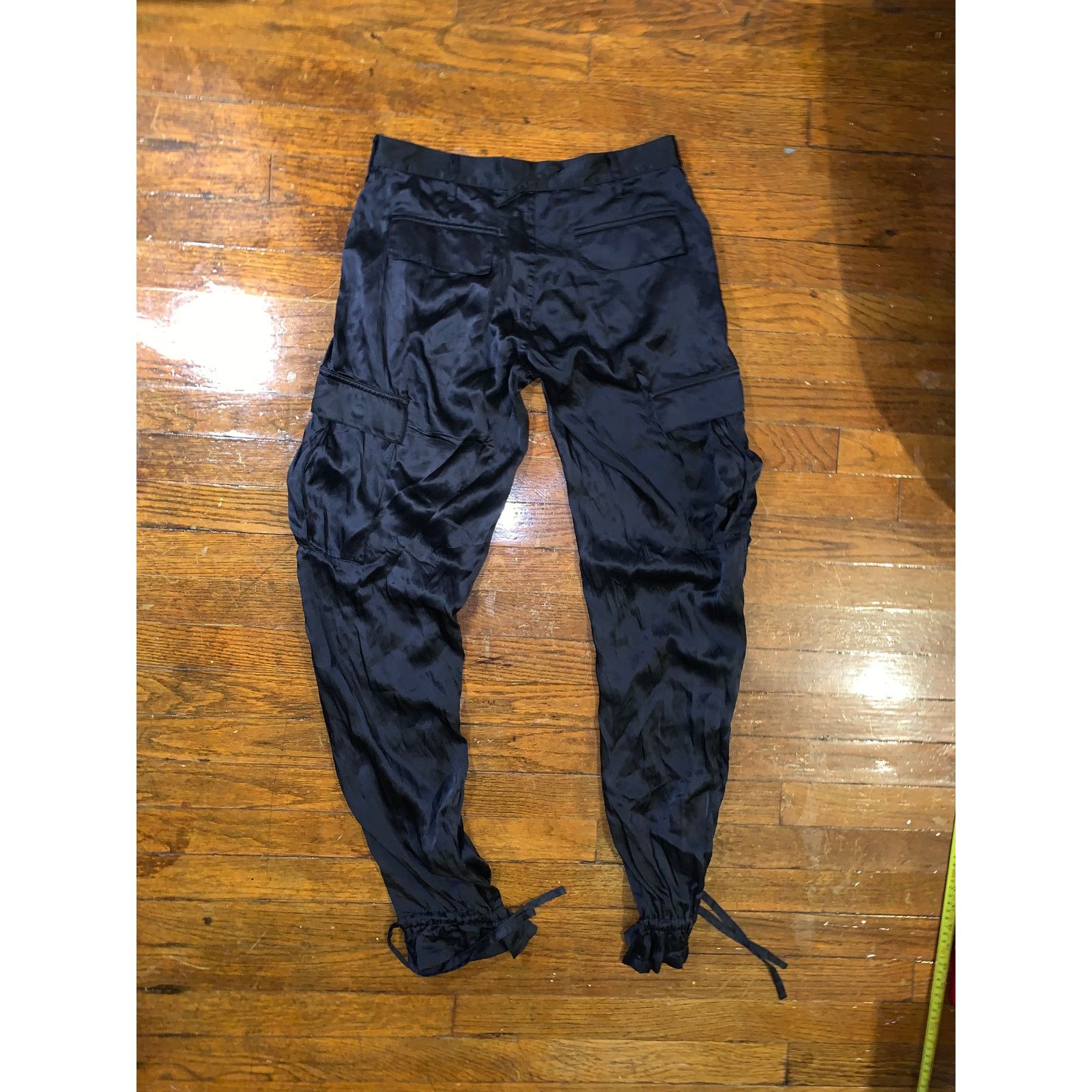 Joie × Vintage Joie Black Silk Cargo Pants Womens Size 28 Y2K Parachute Size 28" / US 6 / IT 42 - 1 Thumbnail