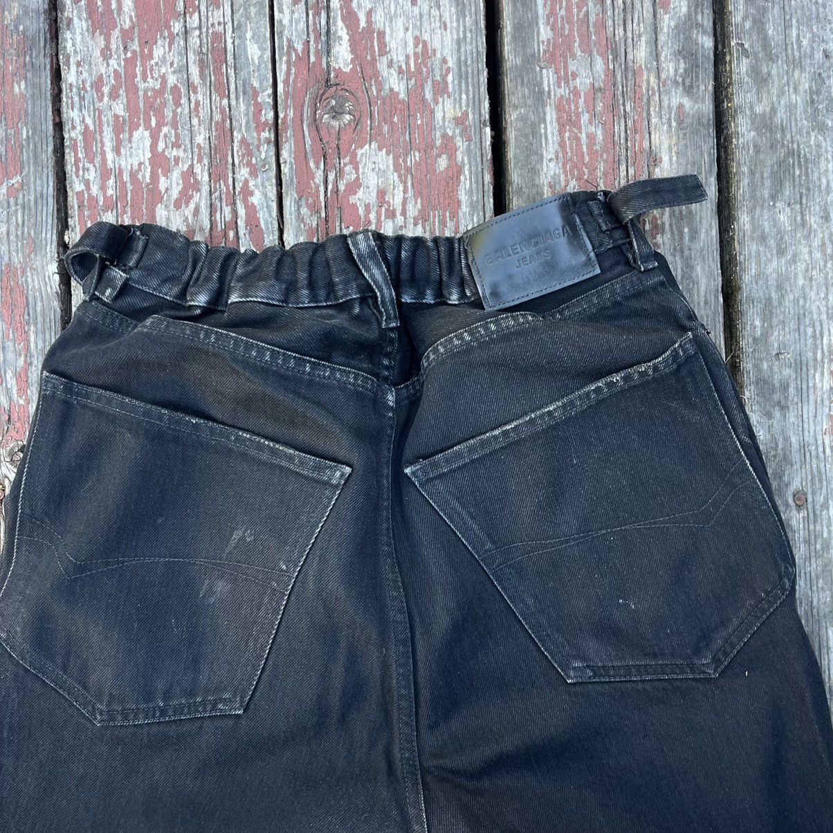 Balenciaga Balenciaga Black Baggy Ripped Skater Distressed Denim Jeans Size US 30 / EU 46 - 13 Thumbnail