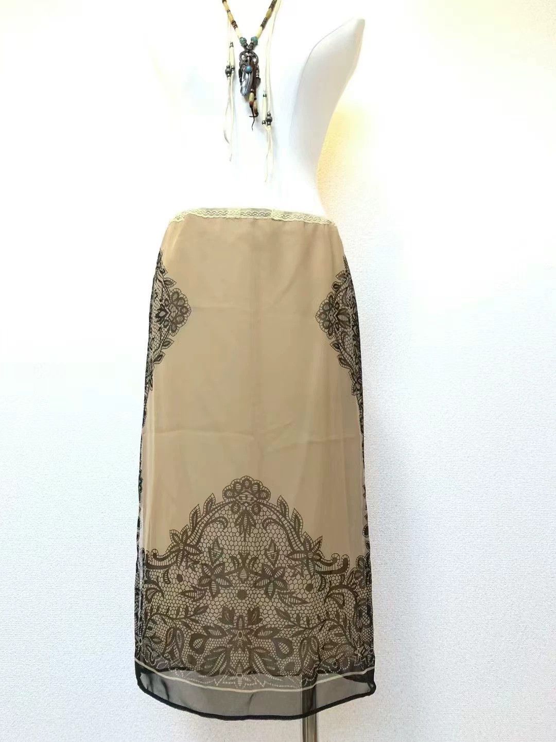 Share Spirit Homme ShareSpirit Silk Mink Beige Halter Skirt 36 Size 25" / US 0 / IT 36 - 2 Thumbnail