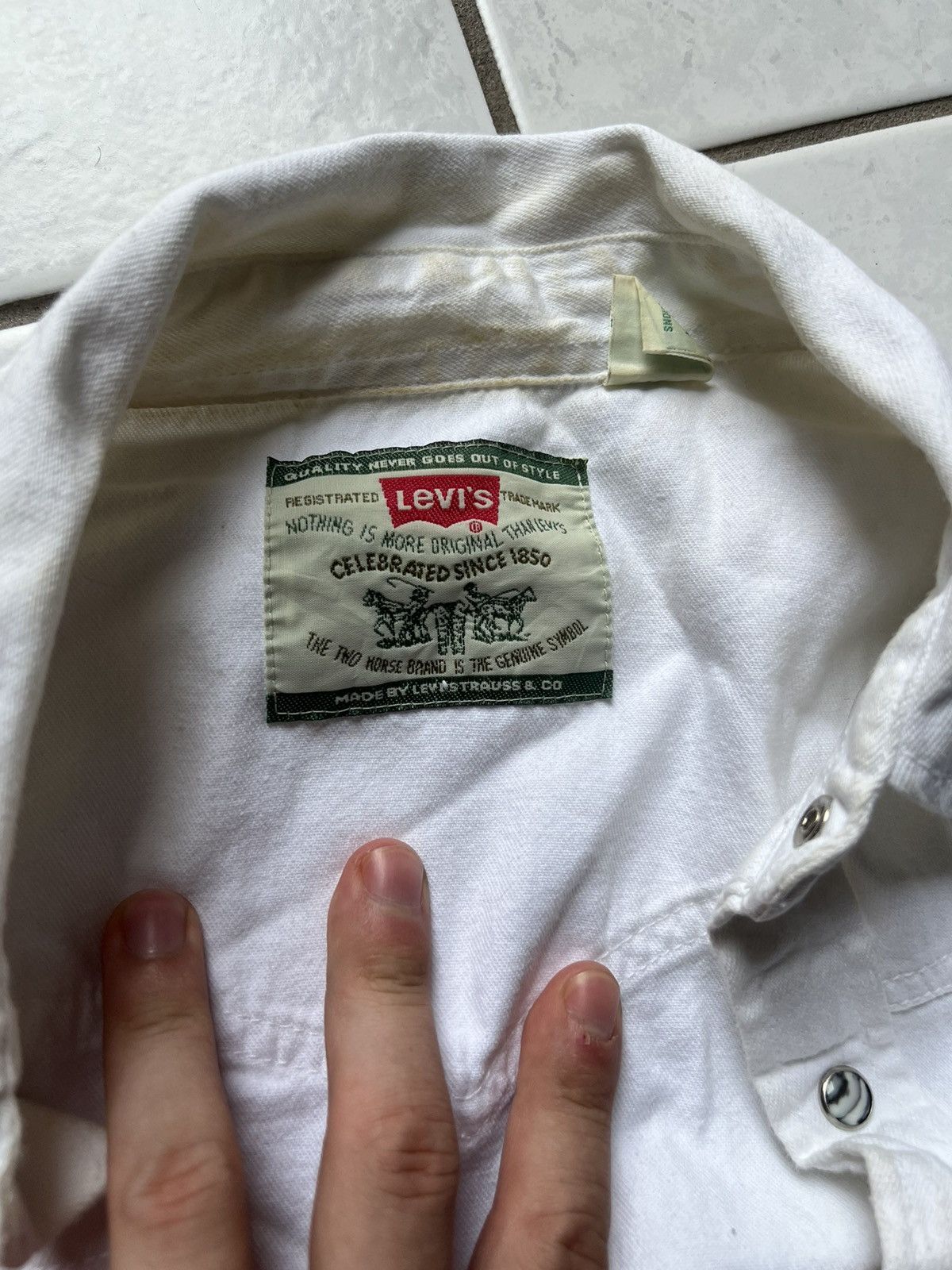 Levi's Vintage Levi Western style white jacket Size US M / EU 48-50 / 2 - 2 Thumbnail