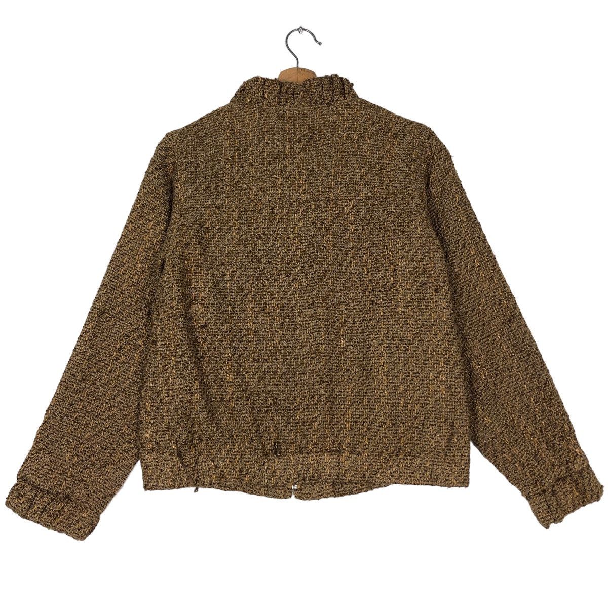 Japanese Brand 🔥Vtg Herringbone Wool Bomber Jacket Faye Issey Miyake Size US S / EU 44-46 / 1 - 8 Thumbnail