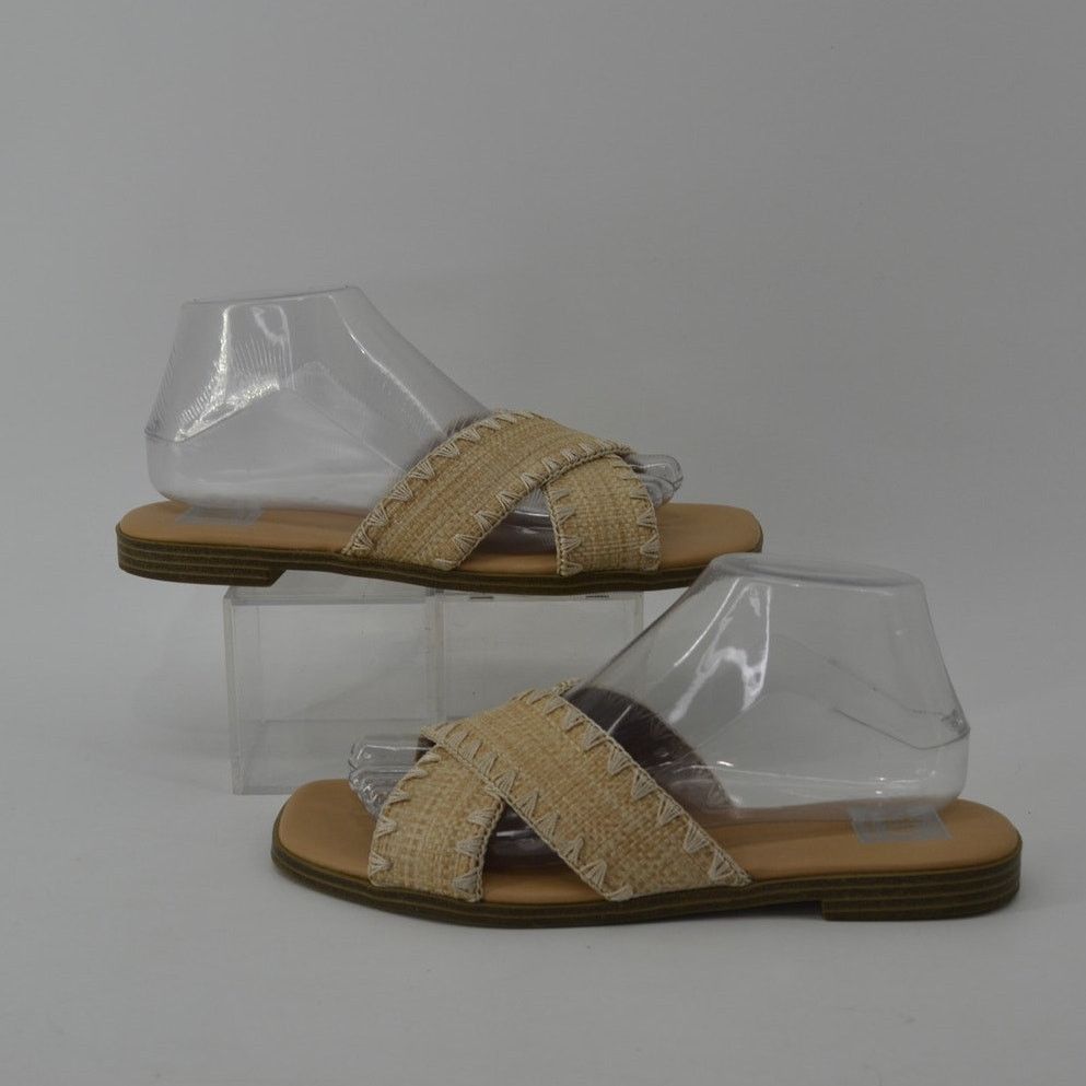 Dolce Vita Dolce Vita Womens Sz 8.5 Miguel Sandal Gold Raffia Flat Size US 8.5 / IT 38.5 - 10 Thumbnail