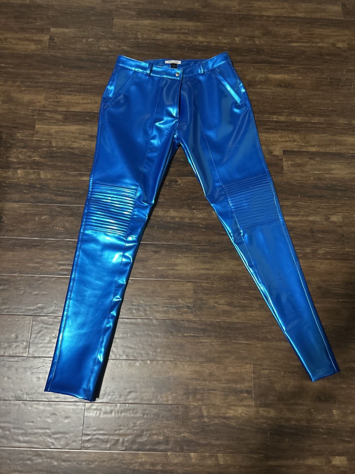 LaQuan Smith LaQuan Smith Aqua Moto Trousers Size US 38 / EU 54 - 1 Thumbnail