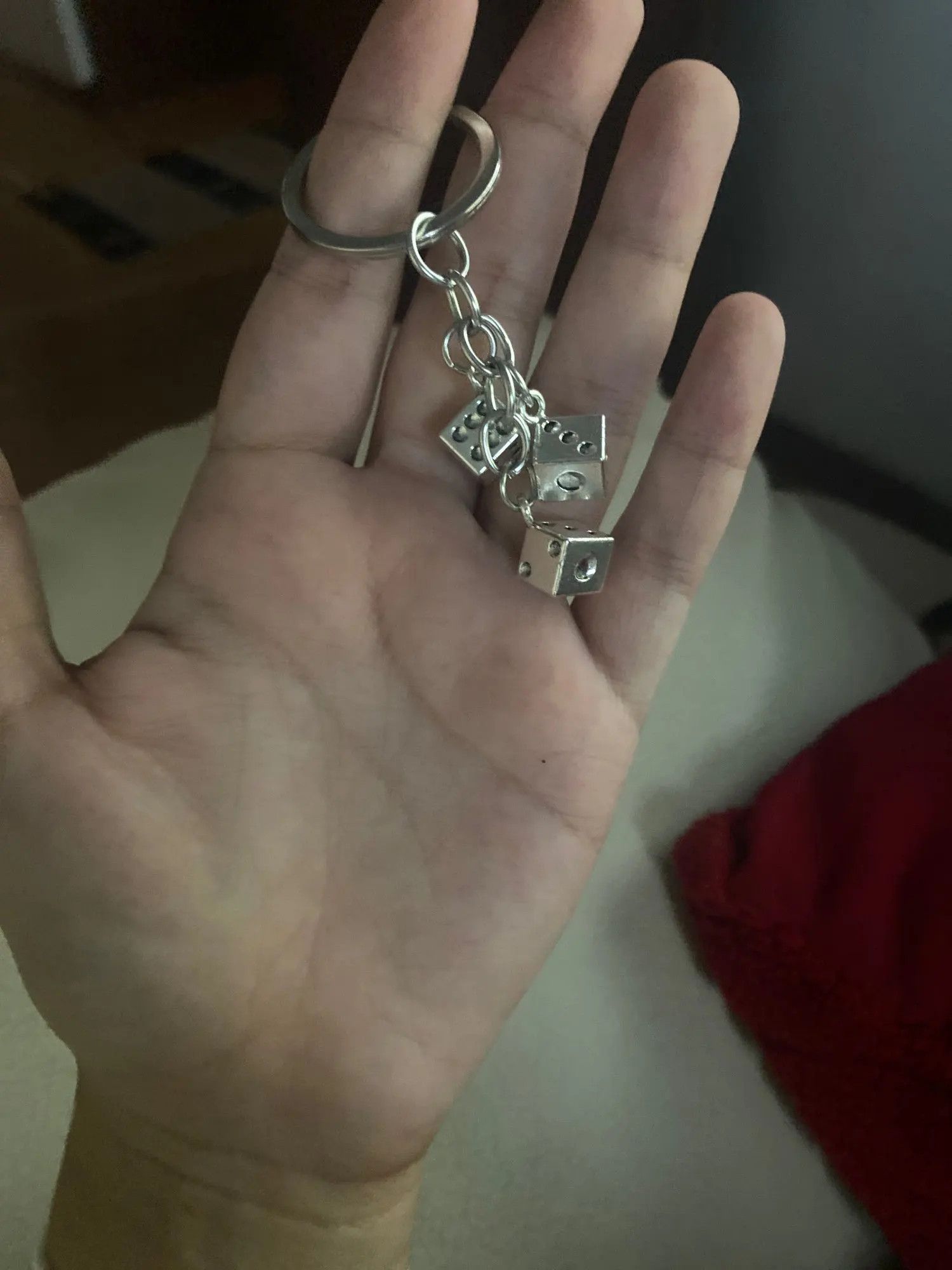 Jewelry Dice Keychain Recreation Handmade Size ONE SIZE - 4 Thumbnail