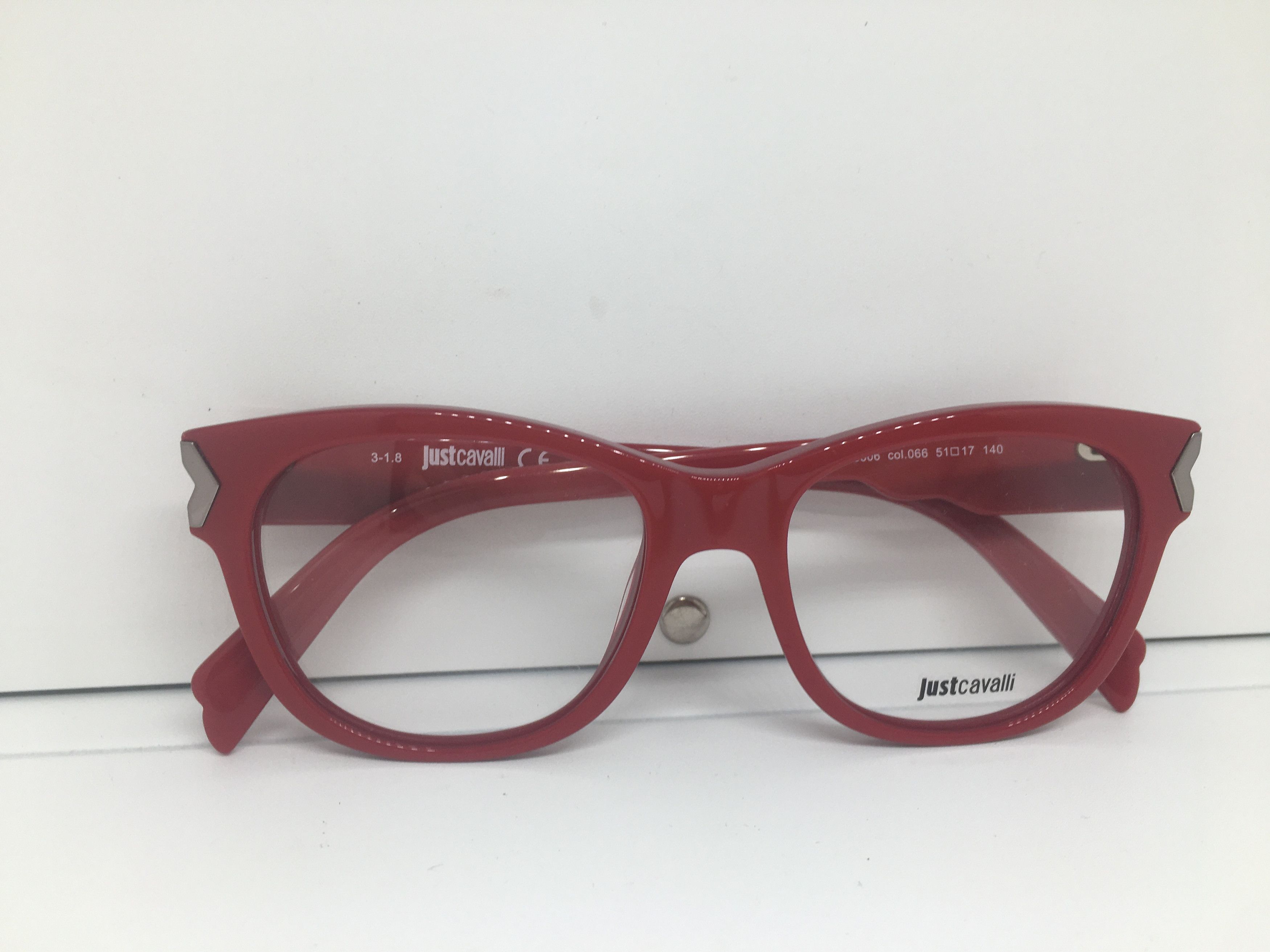 Just Cavalli Just Cavalli Red Acetate Eyeglasses Frame Size ONE SIZE - 8 Thumbnail