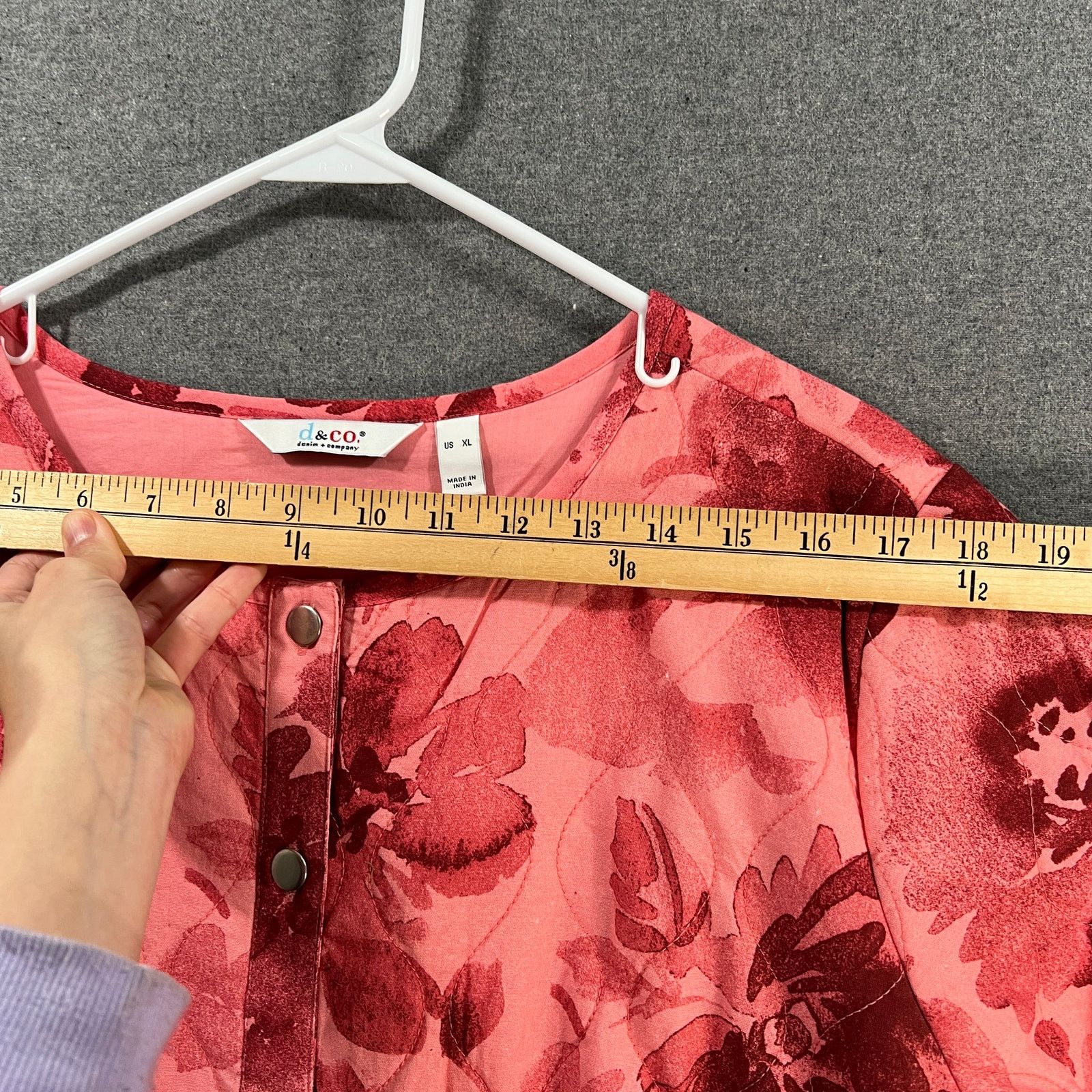 Denim & Co. Denim & Co. Cotton Quilted Jacket Rose Floral Size X-Large Size XL / US 12-14 / IT 48-50 - 7 Thumbnail