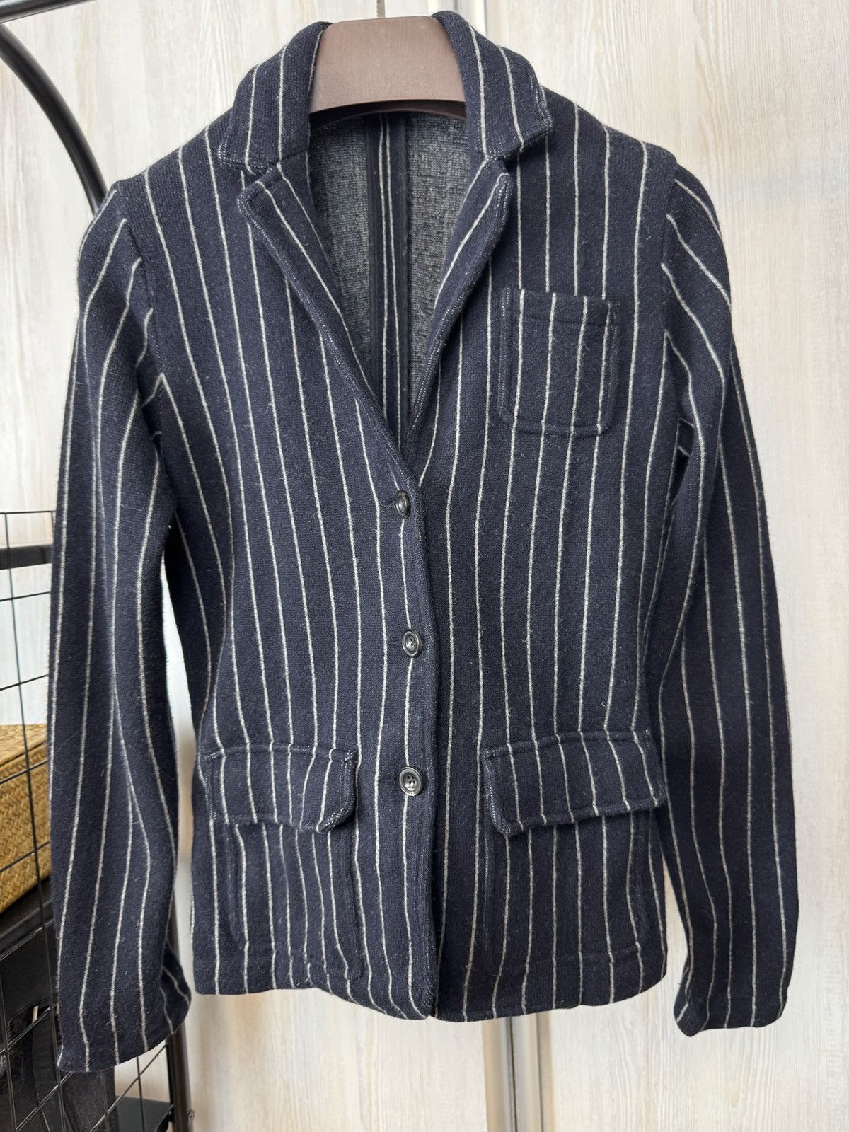 Ralph Lauren Ralph Lauren wool cashmere striped stretch blazer Size S / US 4 / IT 40 - 2 Thumbnail