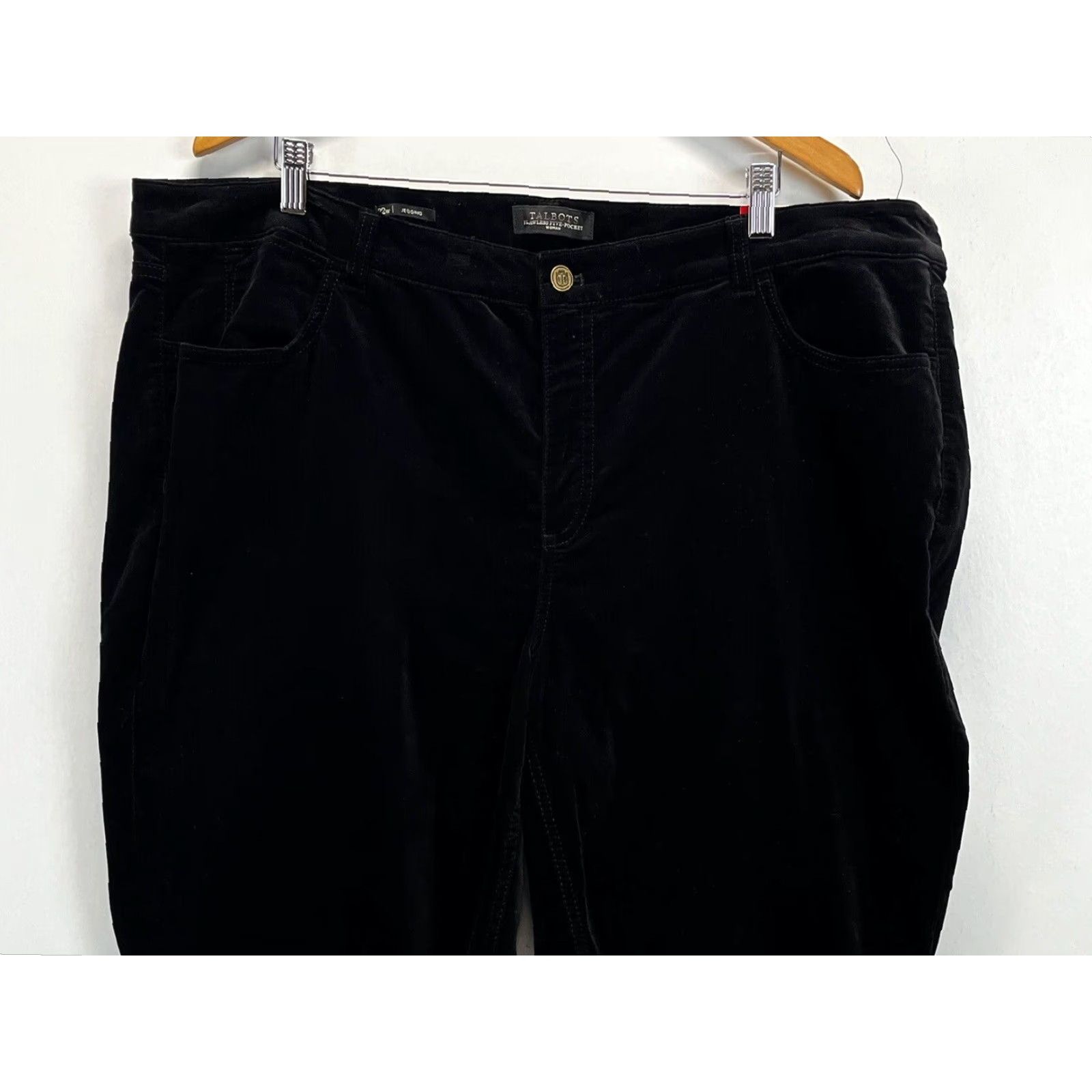 Talbots VINTAGE? No. Talbots Flawless Velveteen Jegging Pants 5 Pocket Skinny Black 22W Plus Women’s Pants Size 40" / US 18 - 2 Thumbnail