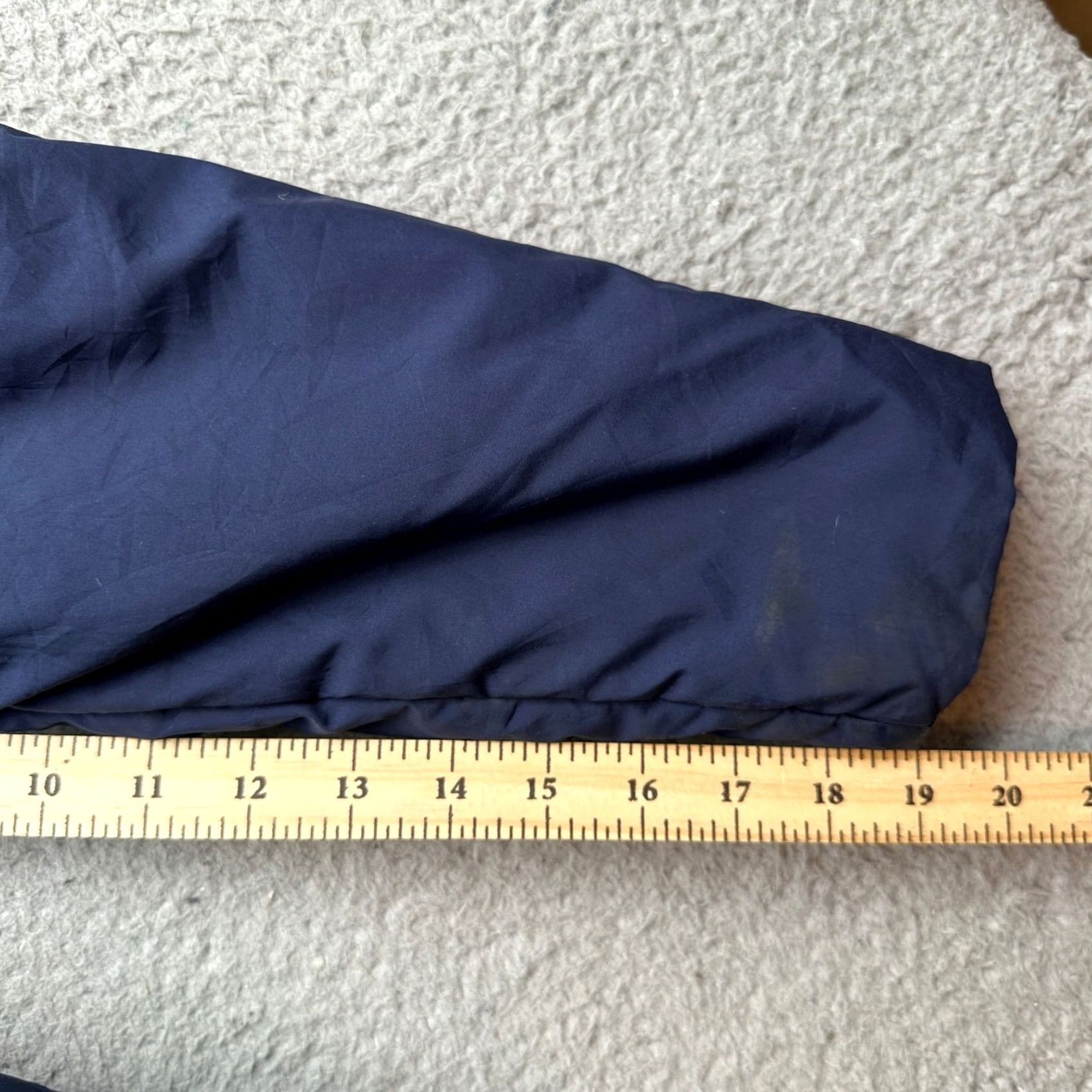 Vintage LL Bean DDJ6 Blue Quilted Puffer Coat Womens Medium Snap Front Mid Length Jacket Size M / US 6-8 / IT 42-44 - 5 Thumbnail