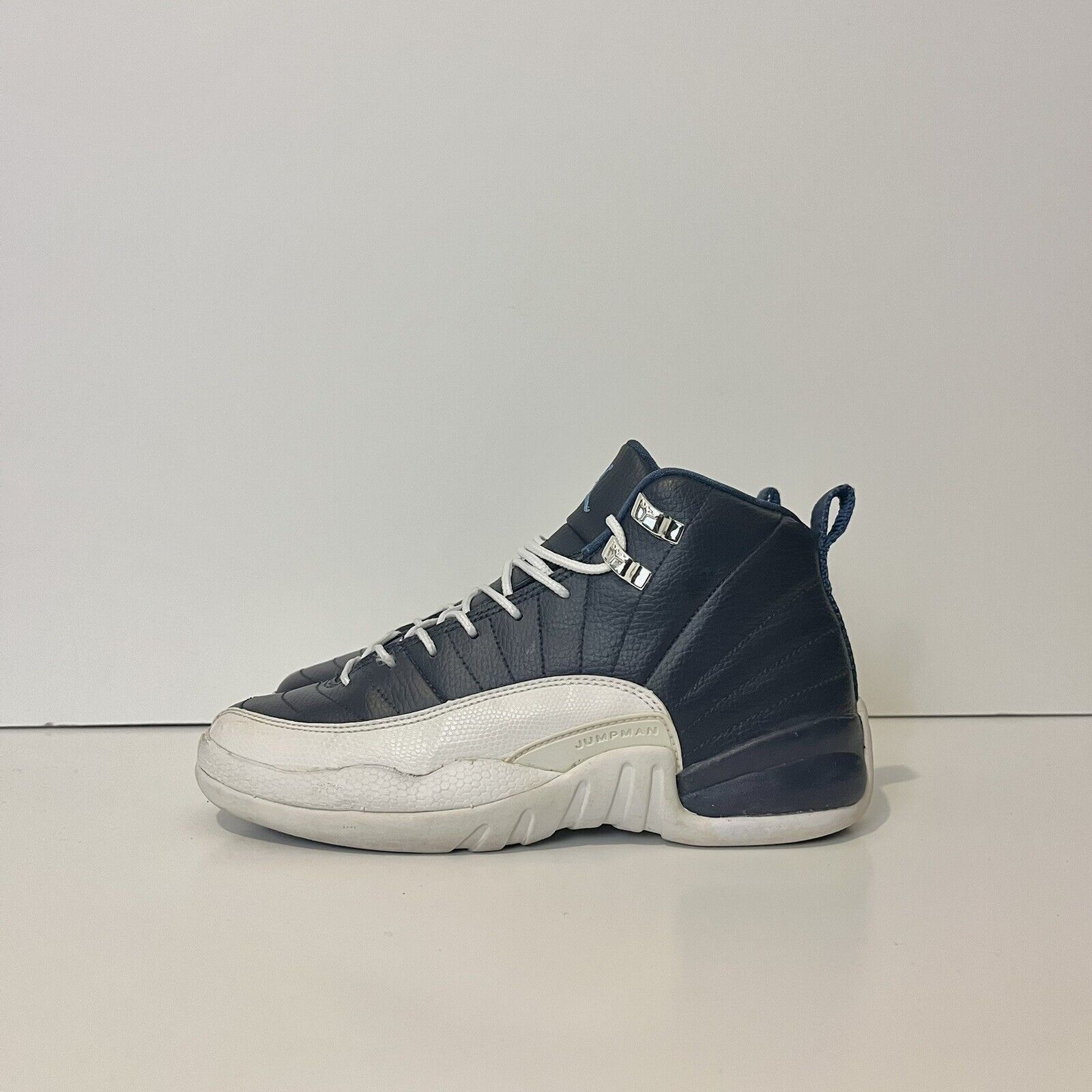 Nike 2012 Nike Air Jordan 12 XII GS Obsidian Blue 153265 410 5Y Size US 6.5 / IT 36.5 - 1 Thumbnail
