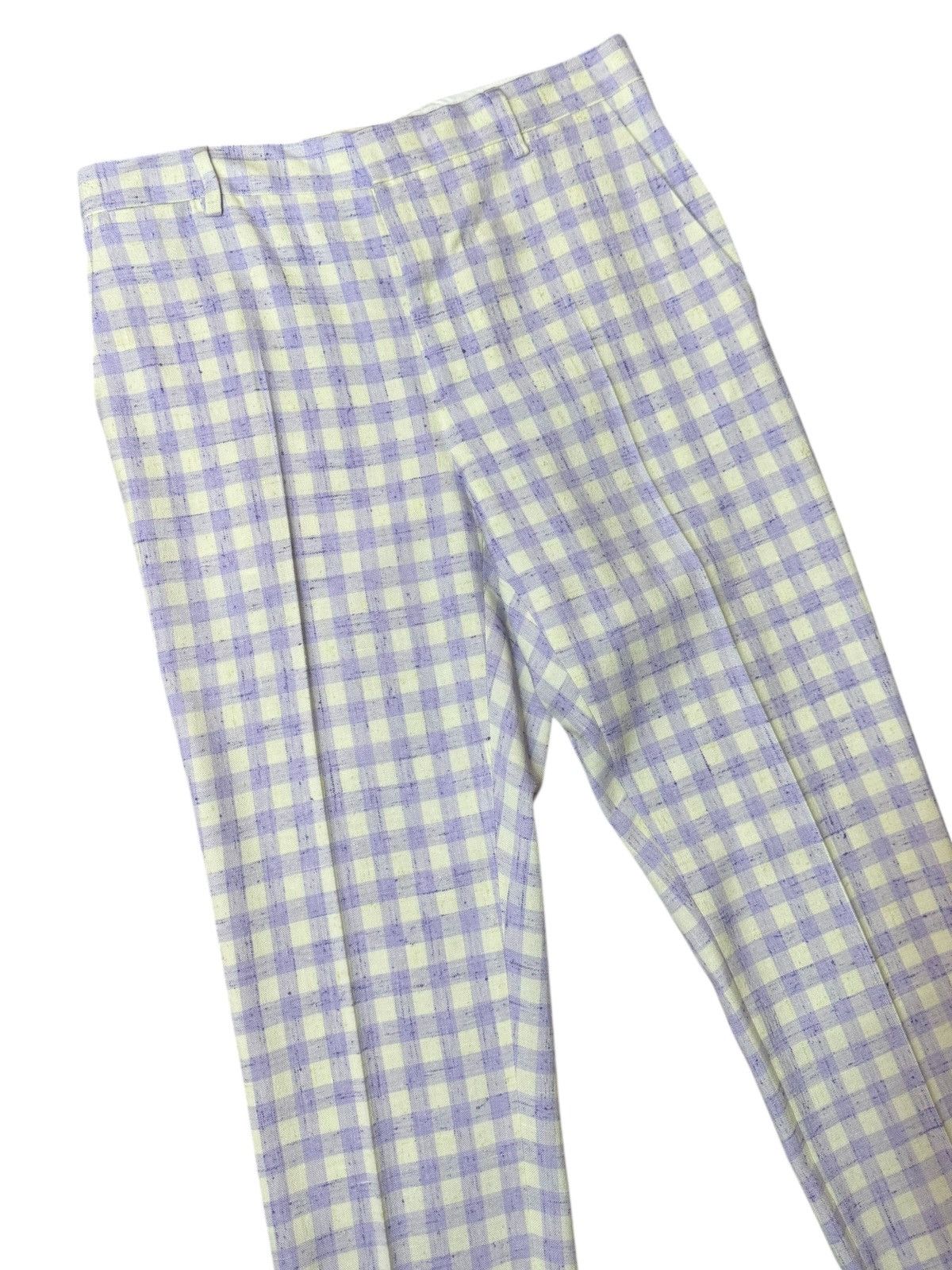 Versace Versace Men’s Suit Lilac Ivory Checkered Size 48 Size 38R - 12 Thumbnail