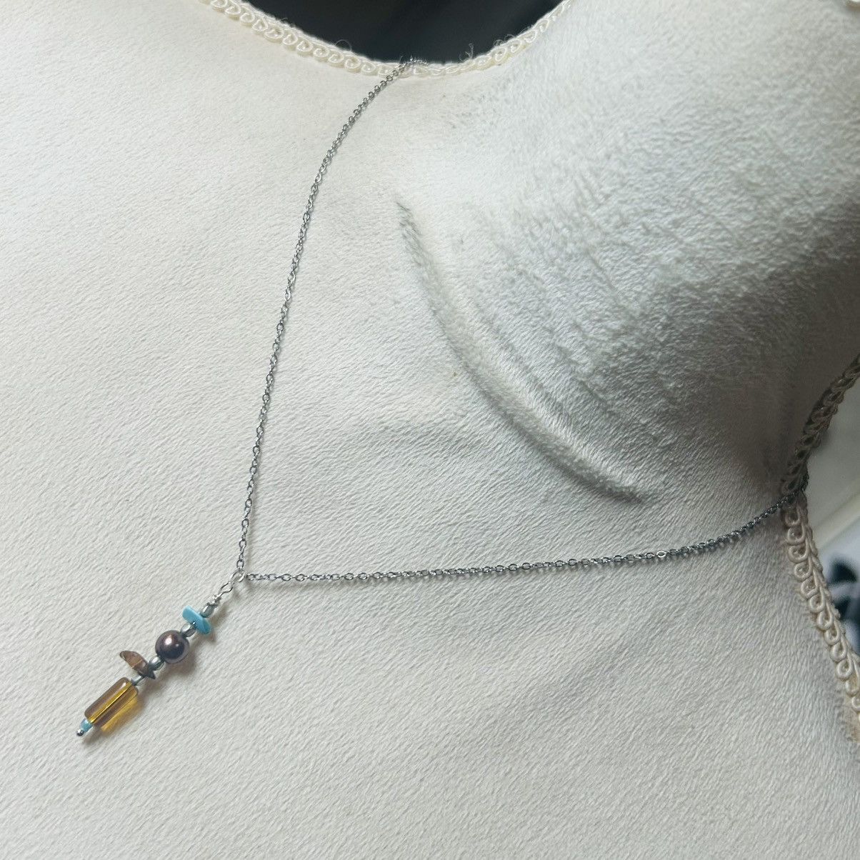 Handmade Handcrafted boho tigers eye turquoise pearl glass set Size ONE SIZE - 4 Thumbnail