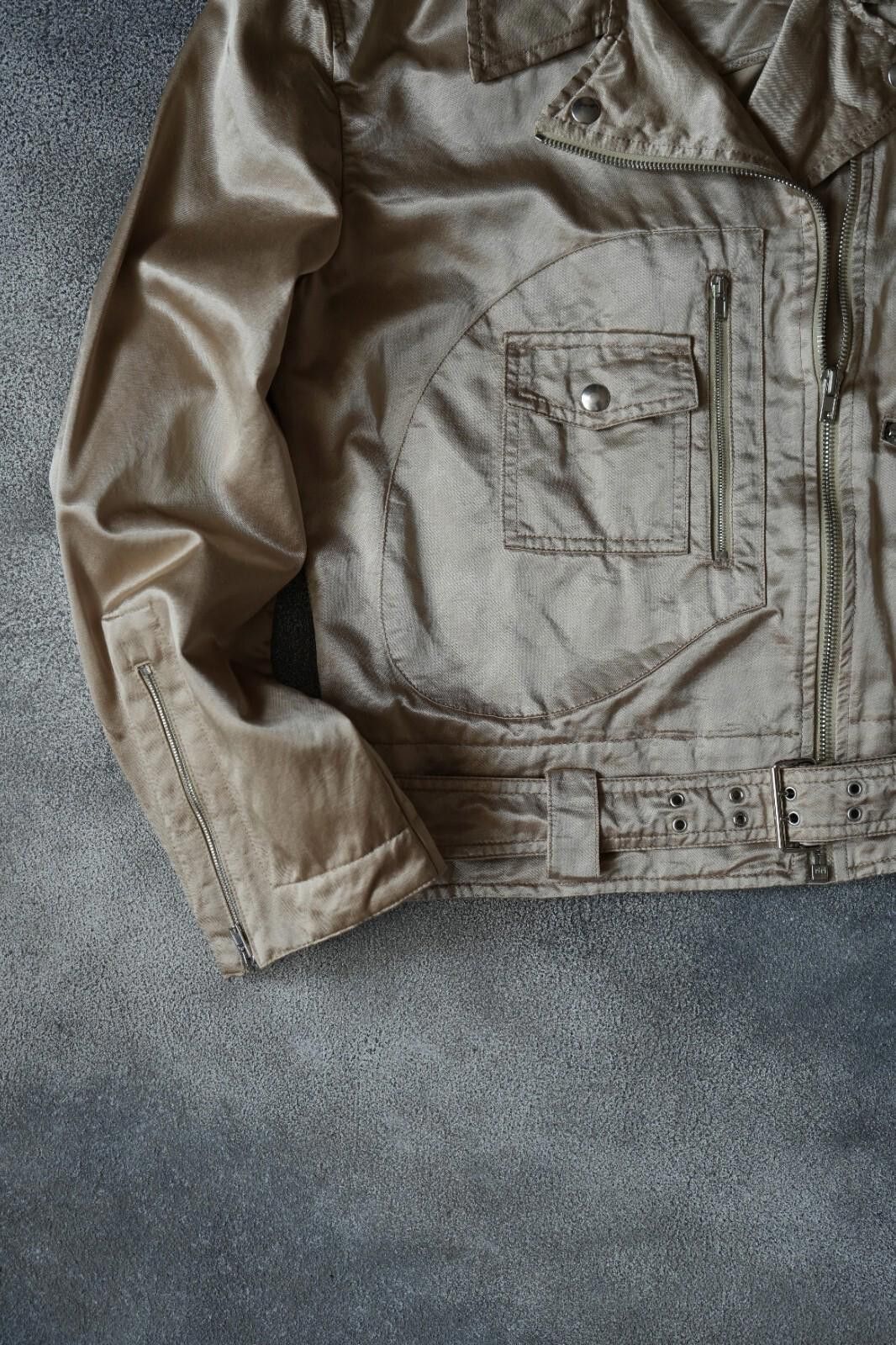 Miu Miu 2000`s Miu Miu Light Biker Jacket Beige Vintage Women Size M Size M / US 6-8 / IT 42-44 - 4 Thumbnail