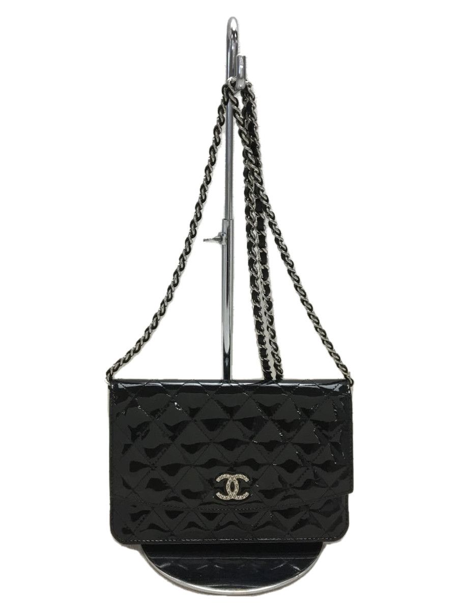 Chanel Enamel Plain Brilliant Chain Wallet
