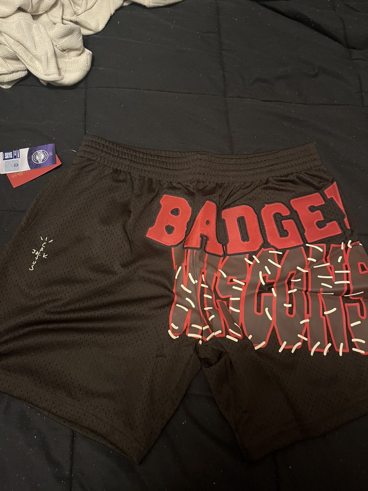 Mitchell & Ness × Travis Scott Wisconsin Badgers x Travis Scott Shorts Size US 38 / EU 54 - 1 Thumbnail