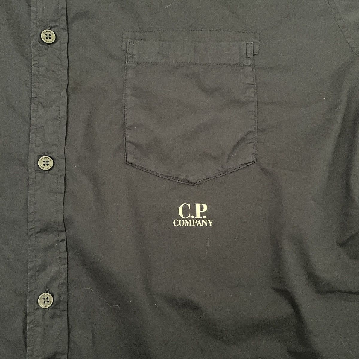 C.P. Company CP Company Midnight Button Up Shirt Delicate Cotton Size US XL / EU 56 / 4 - 2 Thumbnail