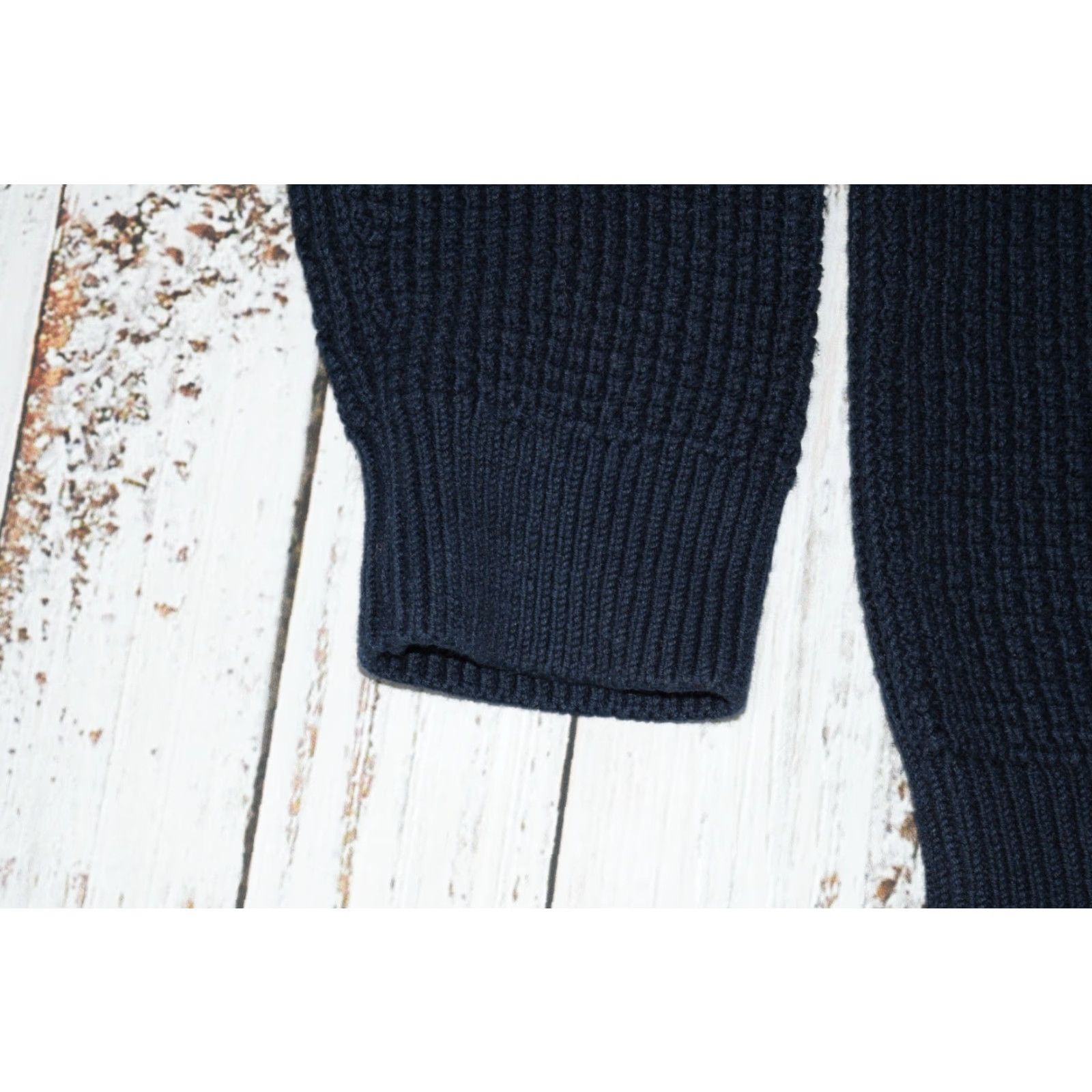 Vintage L.L. BEAN Men's 1/4 Zip Pullover Sweater Heavyweight Waffle Knit XXL Navy Blue Size US XXL / EU 58 / 5 - 4 Thumbnail
