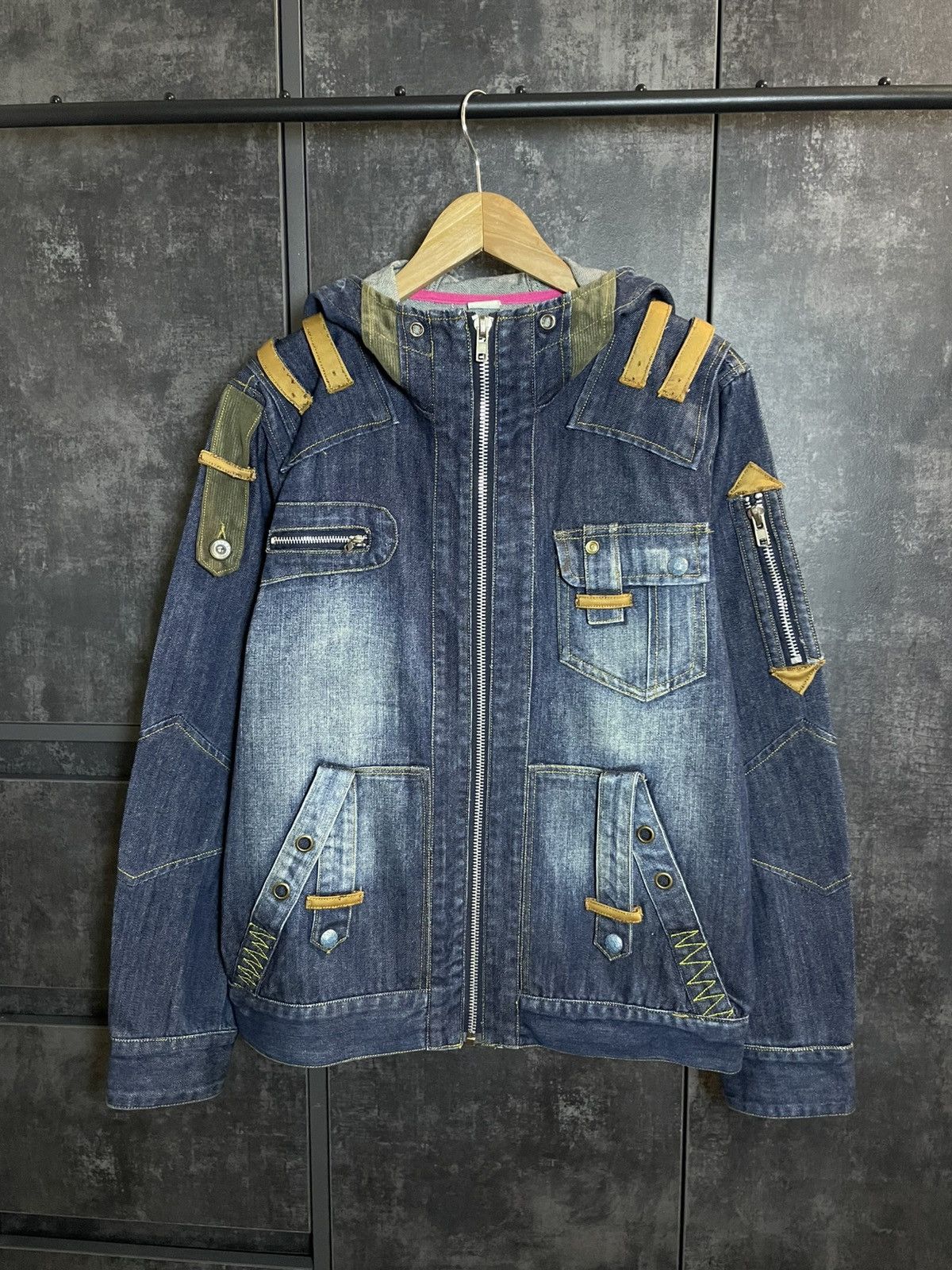 Japanese Brand Vintage Denim Military Jacket Napoleon Military Streetwear Size US L / EU 52-54 / 3 - 3 Thumbnail
