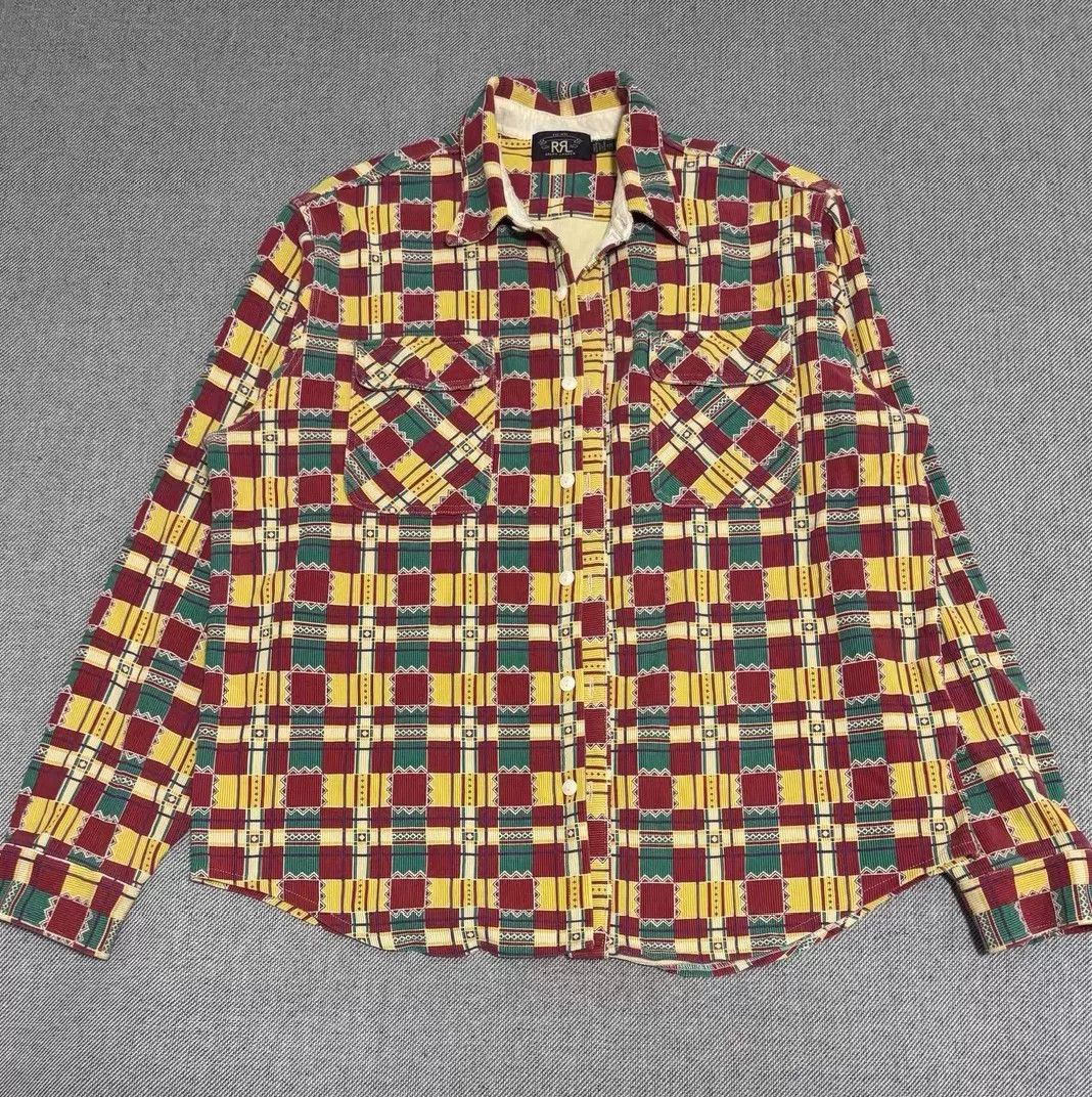 RRL Ralph Lauren RRL Double RL Corduroy Check Shirt Size US XXL / EU 58 / 5 - 1 Thumbnail