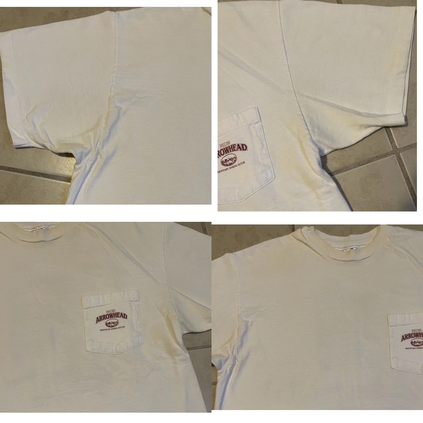 Vintage VINTAGE 90s Arrowhead Water Faded Distress California Promo Shirt M White Graphic Tee Mens 80s Grunge Surf Skate Rock Size US M / EU 48-50 / 2 - 8 Thumbnail