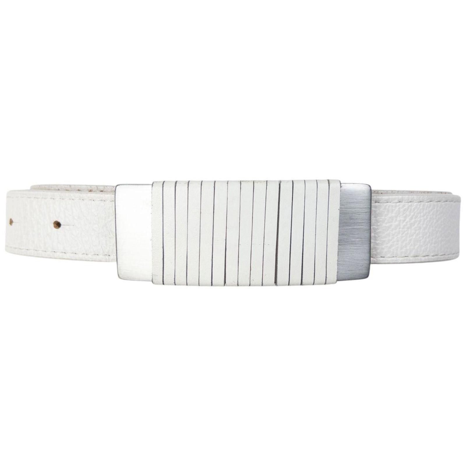 Other Vintage Armani Jeans Embroidered Leather Belt Size W34 Size ONE SIZE - 2 Thumbnail