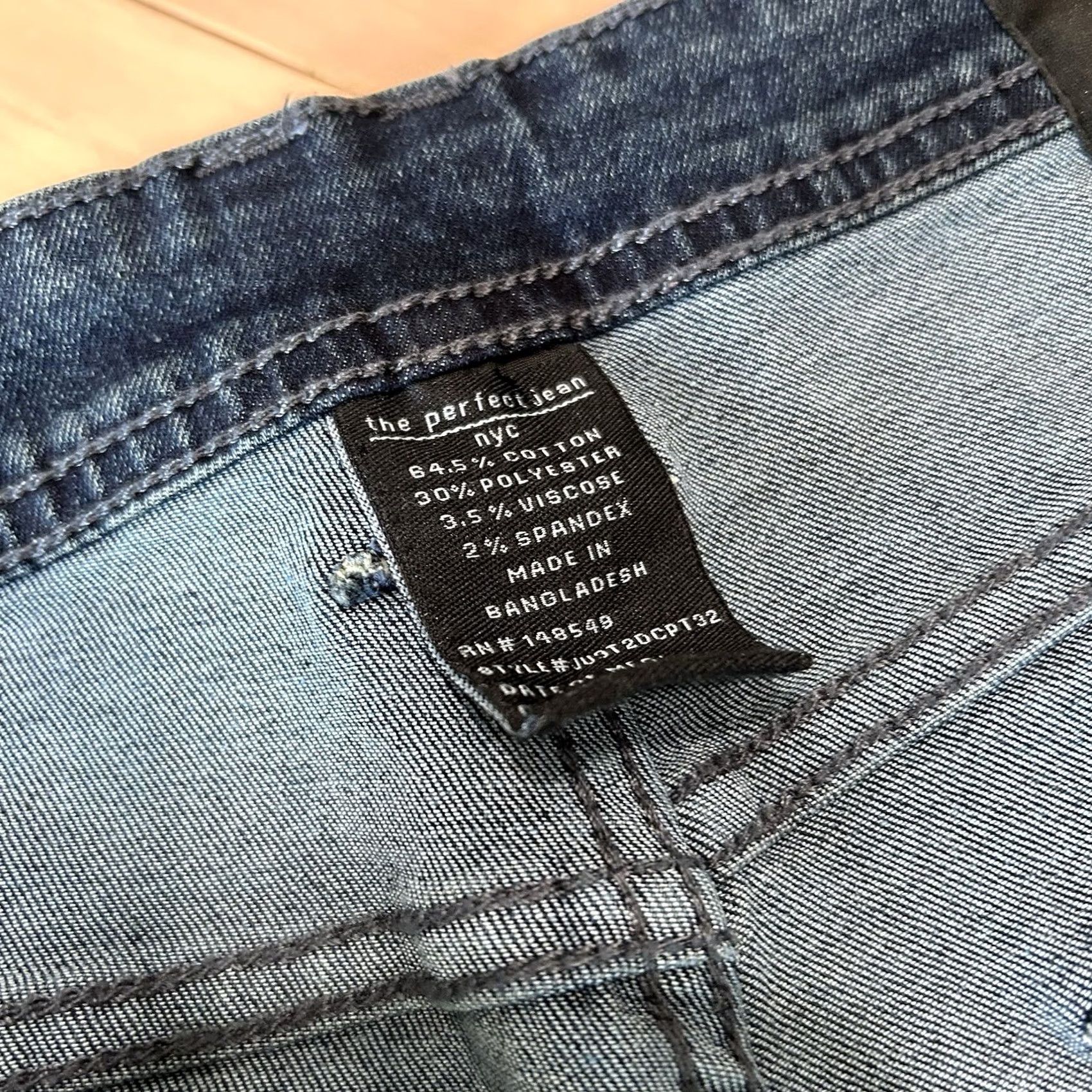 Denime The Perfect Jean Skinny Fit OG Stretch Denim Miner Gray Pant Jeans 34x32 Men’s Blue Slimming Straight 5-Pocket Signed Logo USA Size US 34 / EU 50 - 6 Thumbnail