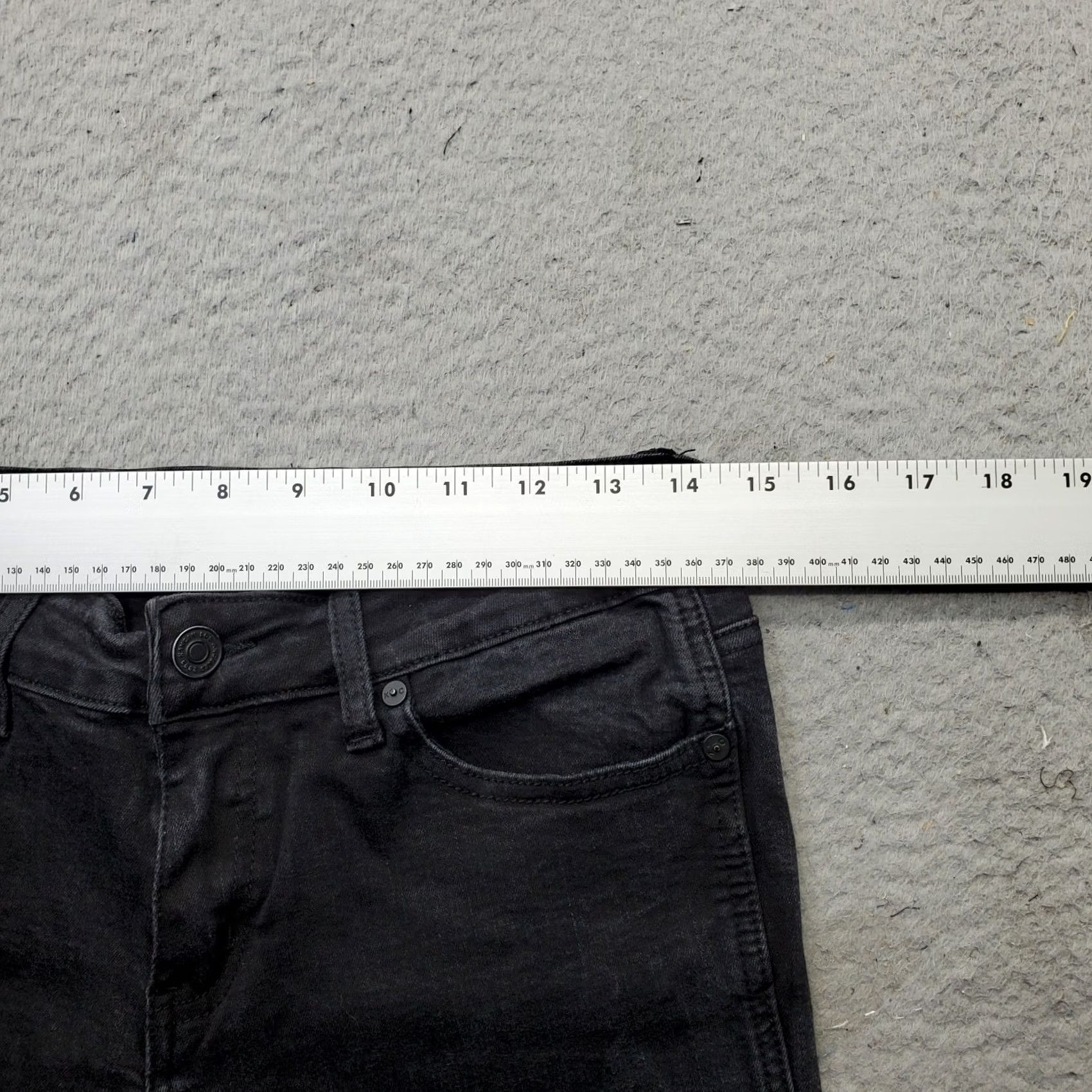 Vintage KanCan Skinny Jeans Women Size 28 Black Dark Wash 5-Pocket Design Distressed Pants Size 28" / US 6 / IT 42 - 6 Thumbnail