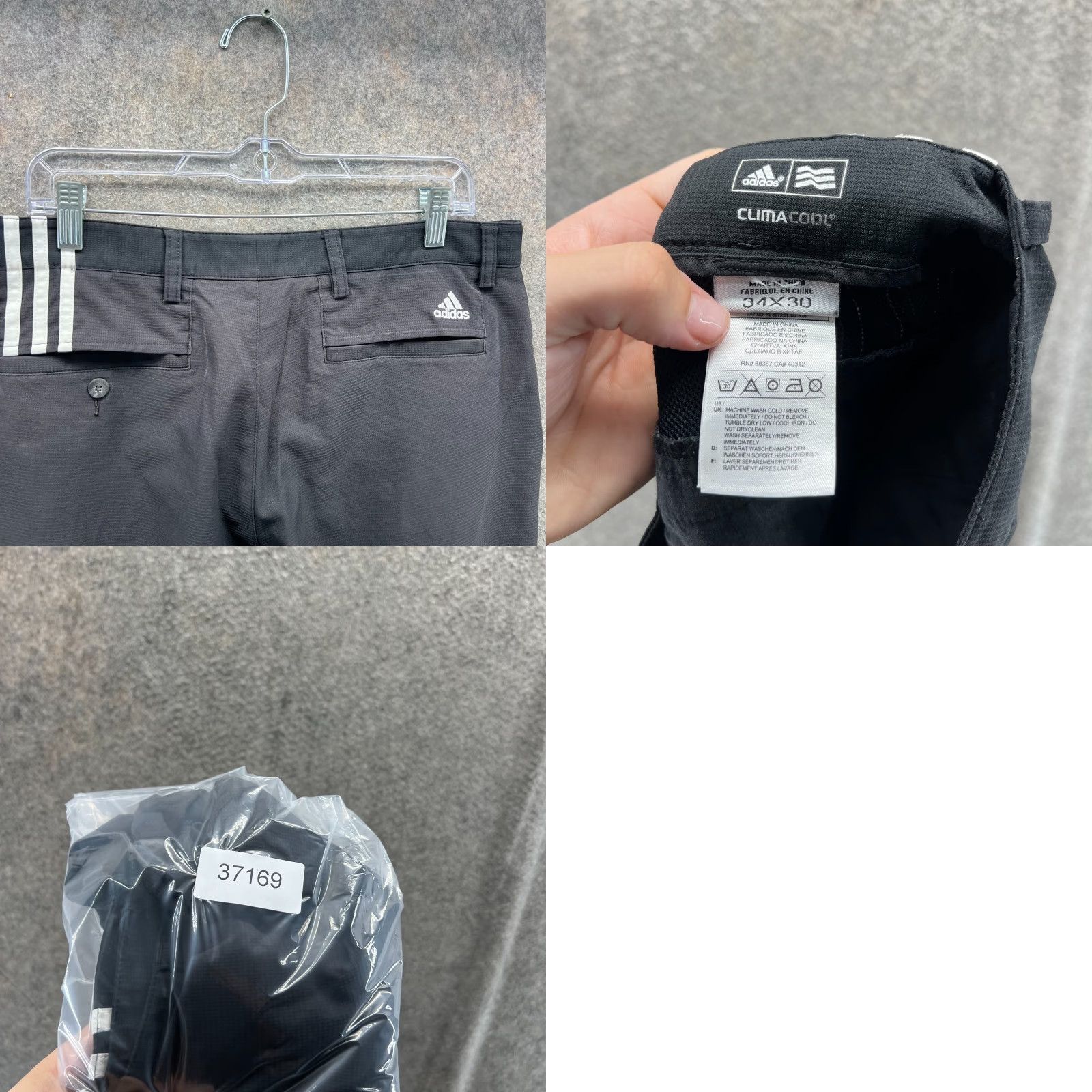 Adidas Adidas Golf Pants 34x30 Black Climacool Chino Flat Front 3 Stripes Mens Pants Regular Size 34 Black, 30in Inseam, Solid Size US 34 / EU 50 - 8 Thumbnail