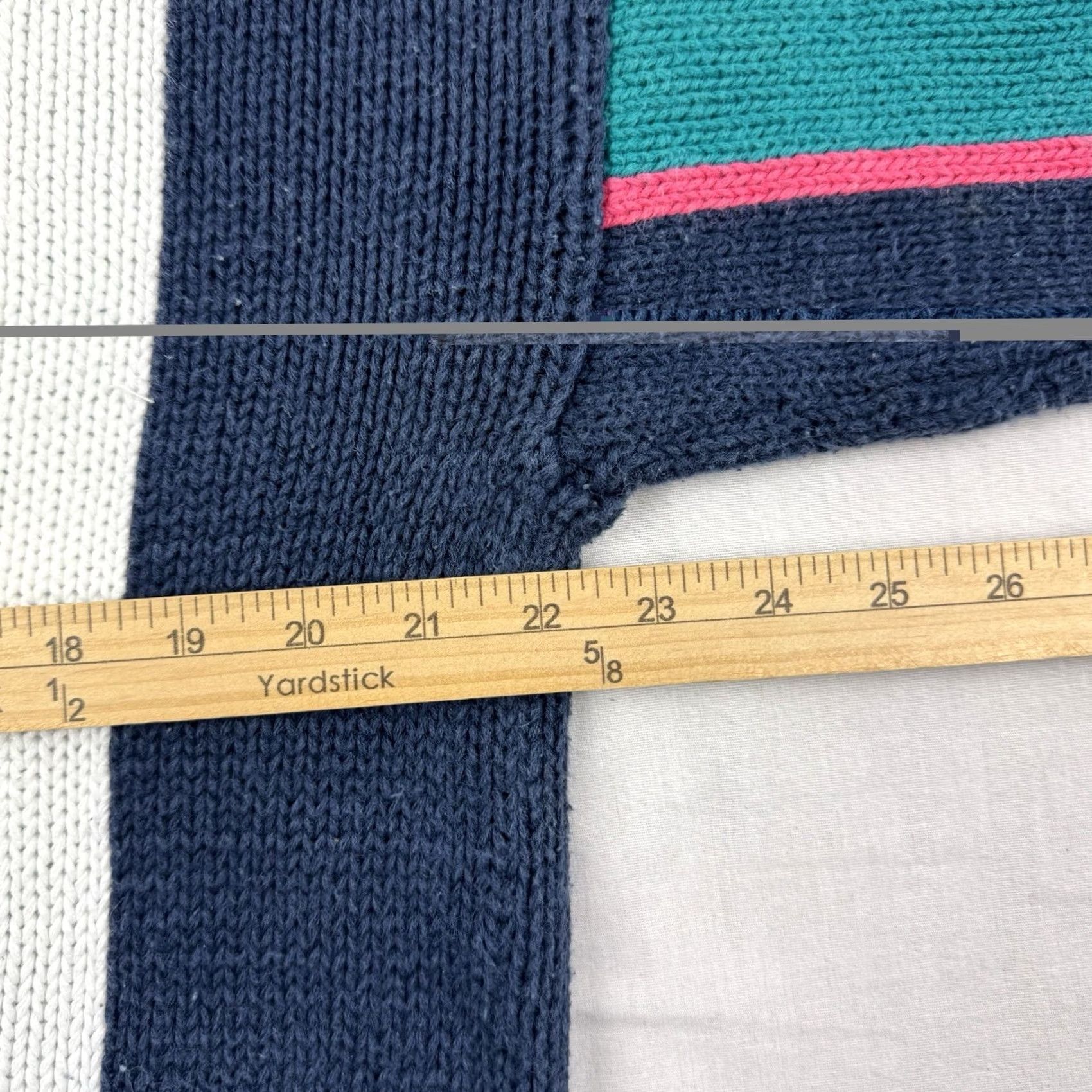 Vintage VINTAGE Cape Isle Knitters Chunky Sweater Adult Large Striped Heavyweight 90s Size US L / EU 52-54 / 3 - 6 Thumbnail