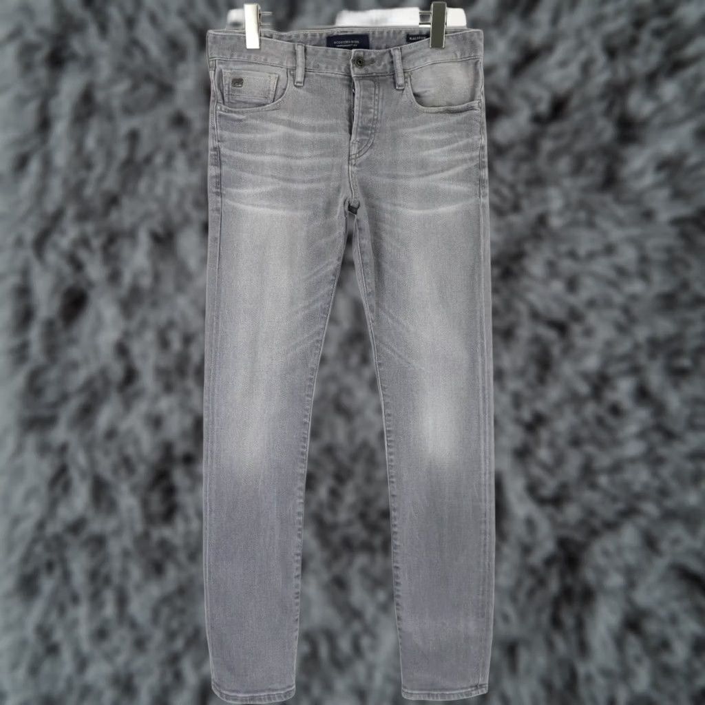 Scotch & Soda SCOTCH & SODA Ralston Jeans Men's W30/L32 Grey Slim Faded Whiskers Button Fly Jeans Size US 30 / EU 46 - 1 Thumbnail