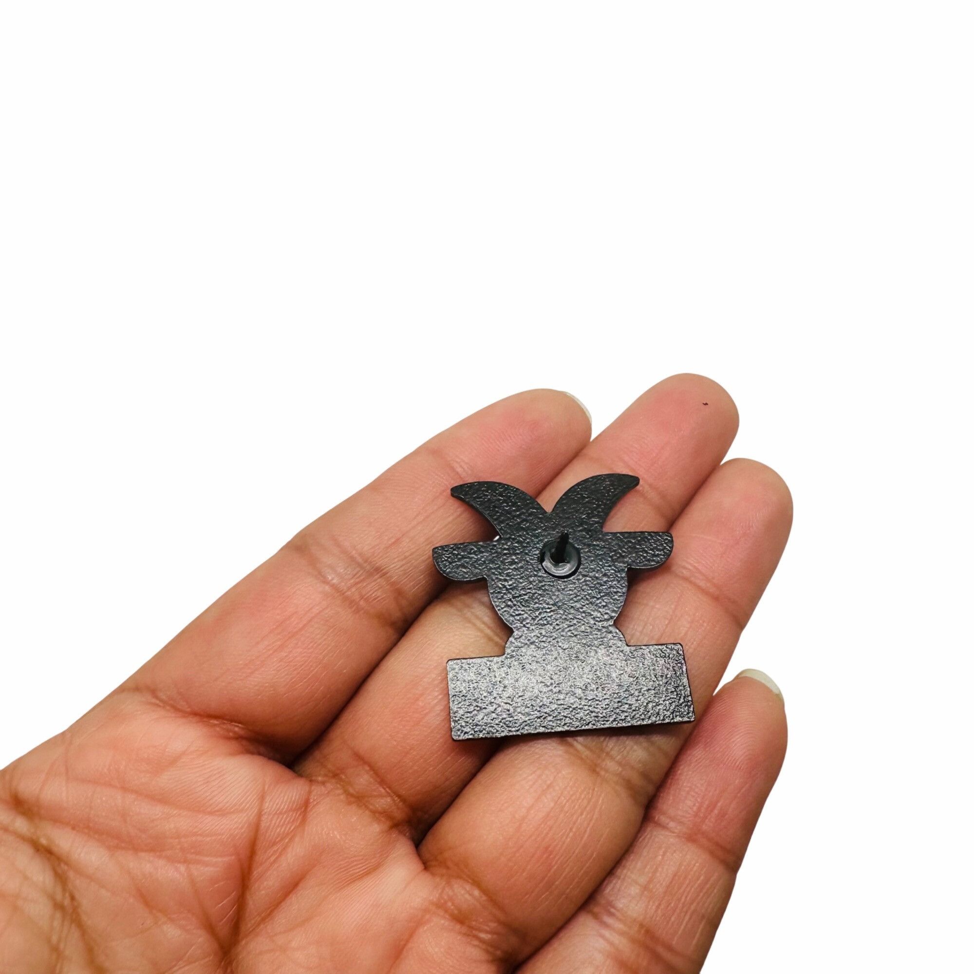 Other ⭐Cute but Satan Goat Pentagram Gothic Dark Evil Metal Pin Ba Size ONE SIZE - 3 Thumbnail