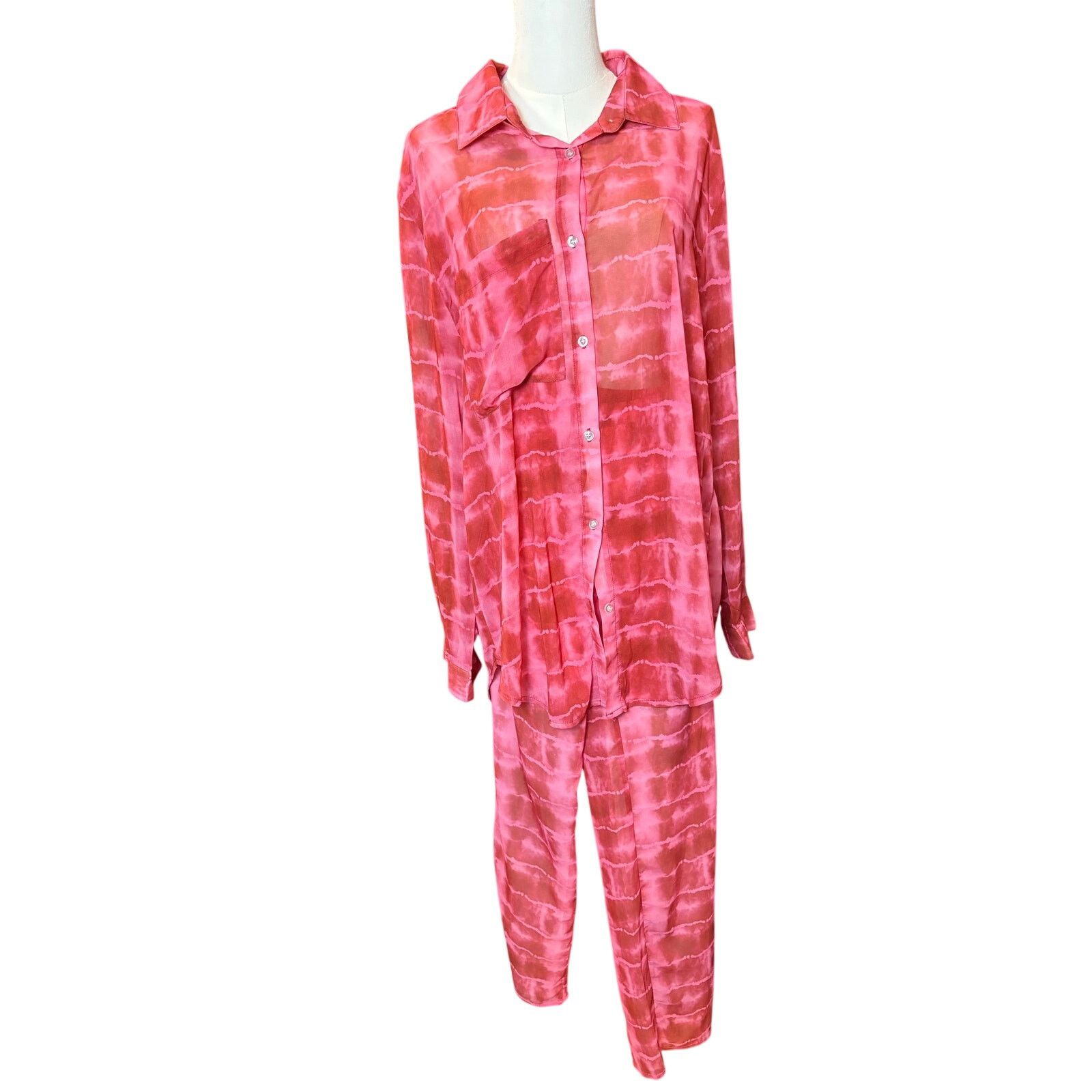 Other SNDYS. MK Molly King Pink Sheer Outfit Set Women's Size 2 Size S / US 4 / IT 40 - 1 Thumbnail