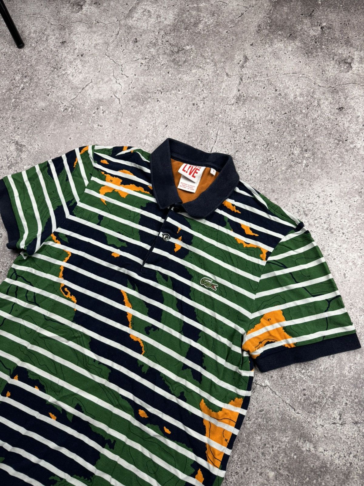 Lacoste 🌍Vintage Lacoste Y2K Earth Striped Multicolour rugby polo🌍 Size US S / EU 44-46 / 1 - 2 Thumbnail