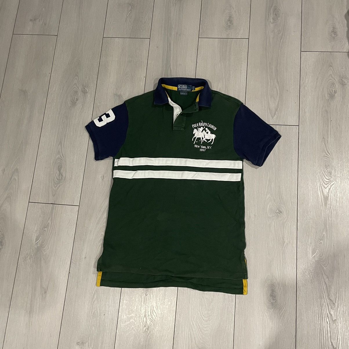Polo Ralph Lauren × Ralph Lauren × Vintage Polo Ralph Lauren tee shirt New York Number 3 green old mone Size US S / EU 44-46 / 1 - 1 Thumbnail