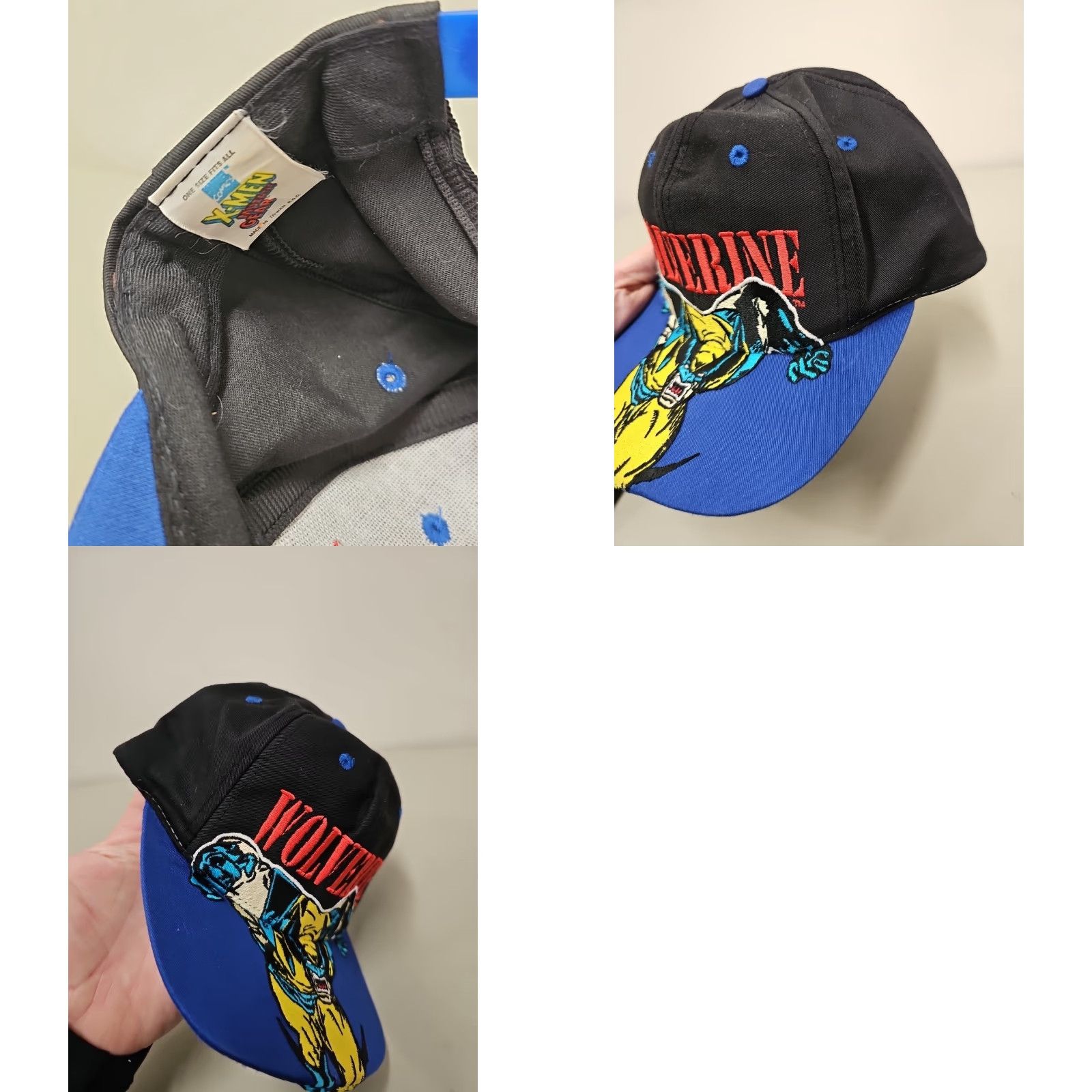 Vintage VINTAGE Wolverine Marvel Comics X-Men Mutant Gear Snapback Hat Cap Men Adjustable Black/Green 90s X-Men Wolverine Snapback Mens Size ONE SIZE - 8 Thumbnail