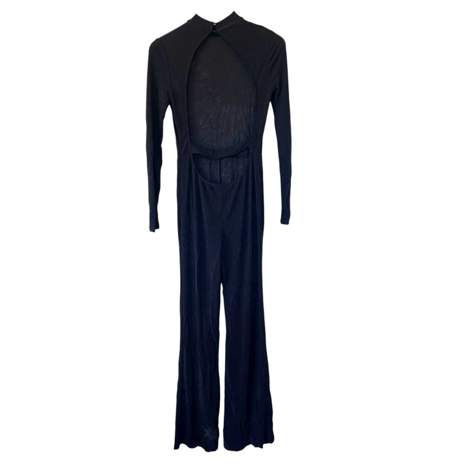 superdown Superdown Black Sparkly Long Sleeve Flare Jumpsuit Sz M Size 30" / US 8 / IT 44 - 5 Thumbnail