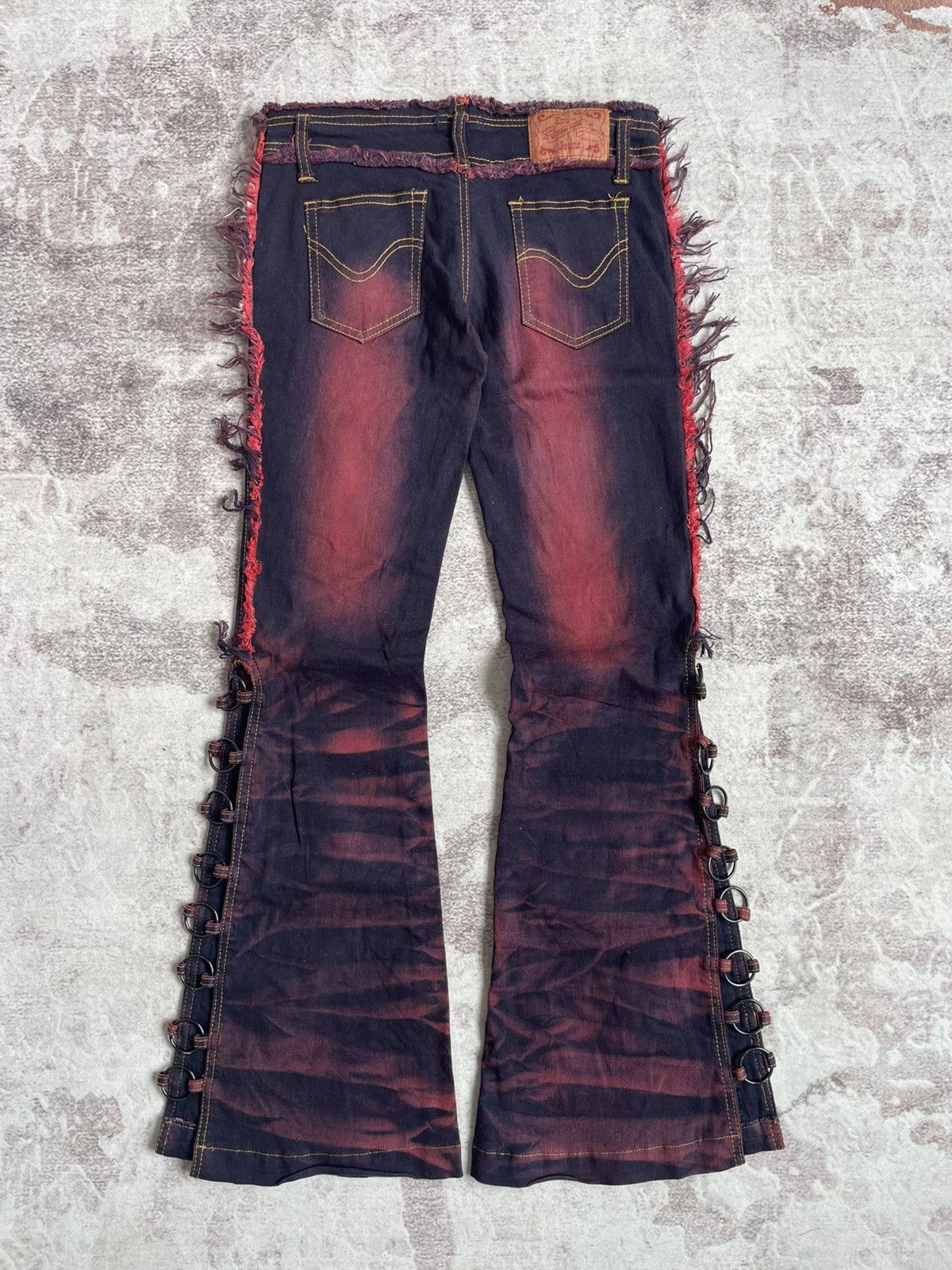 Japanese Brand Vintage Y2K Guppys Flare LGB Style Denim Pants Size US 28 / EU 44 - 2 Thumbnail