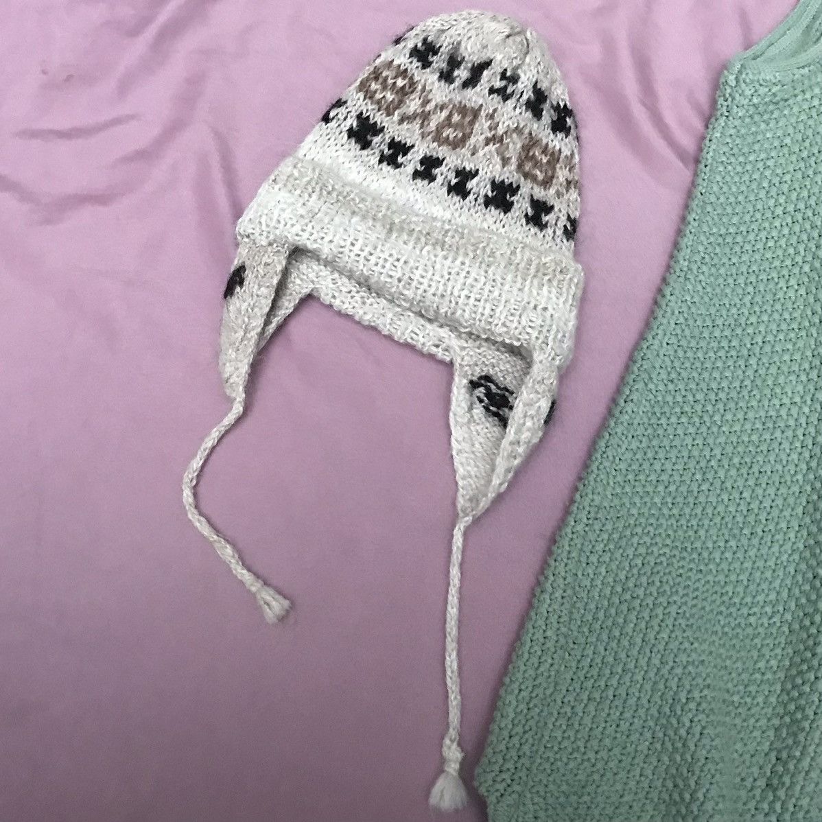 Handmade PURE ALPACA HAND MADE IN BOLIVIA CHULLO BEANIR Size 30 - 2 Thumbnail