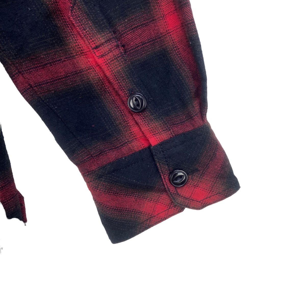 Flannel Japanese Brand Black Flame Gothic Punk Distressed Flannel Size US S / EU 44-46 / 1 - 15 Thumbnail